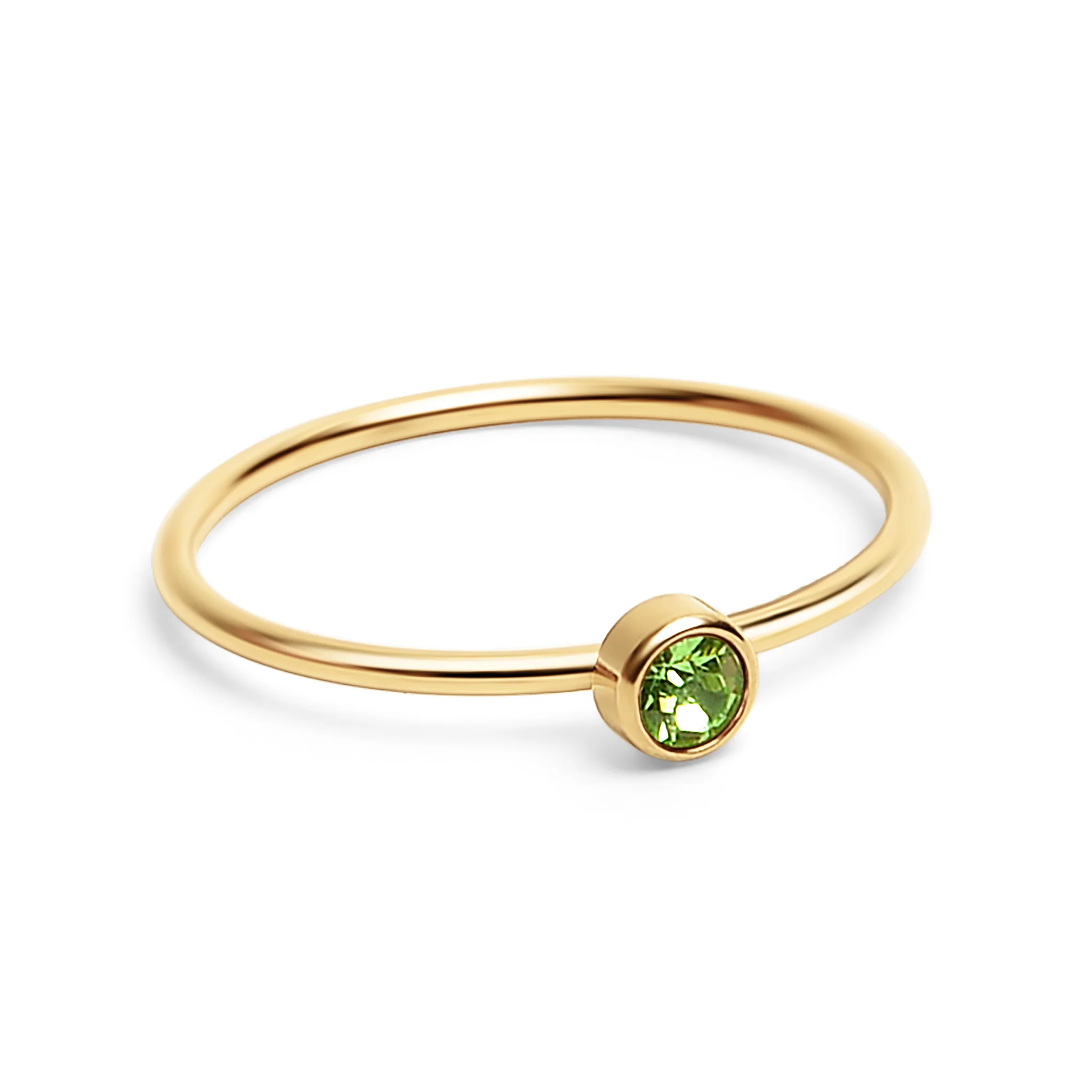 18K Gold PVD Stainless Steel Birthstone Stacking Ring / ZRJ1001 - Image 16