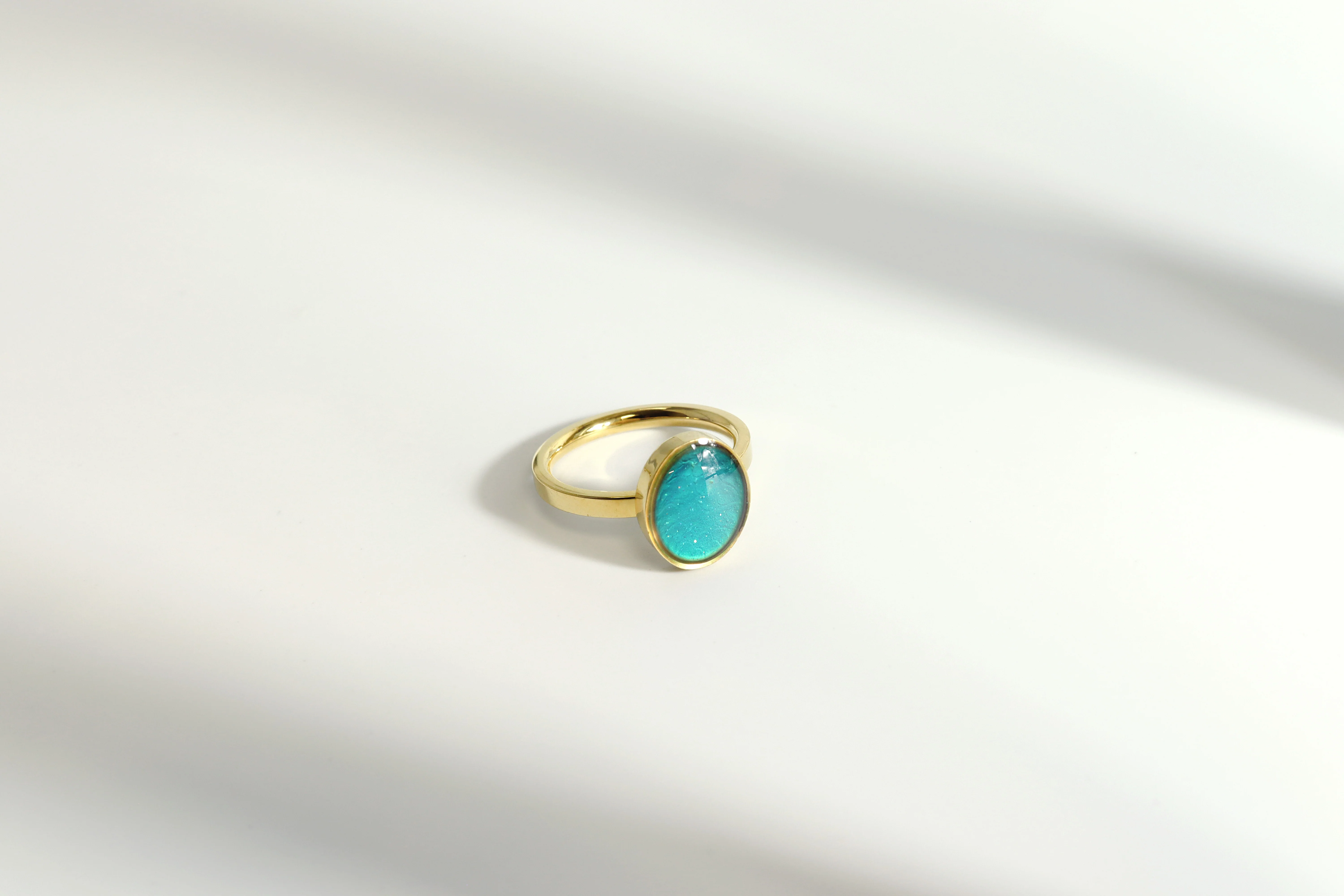 18k Gold PVD Stainless Steel Mood Ring / CFR7041 - Image 4