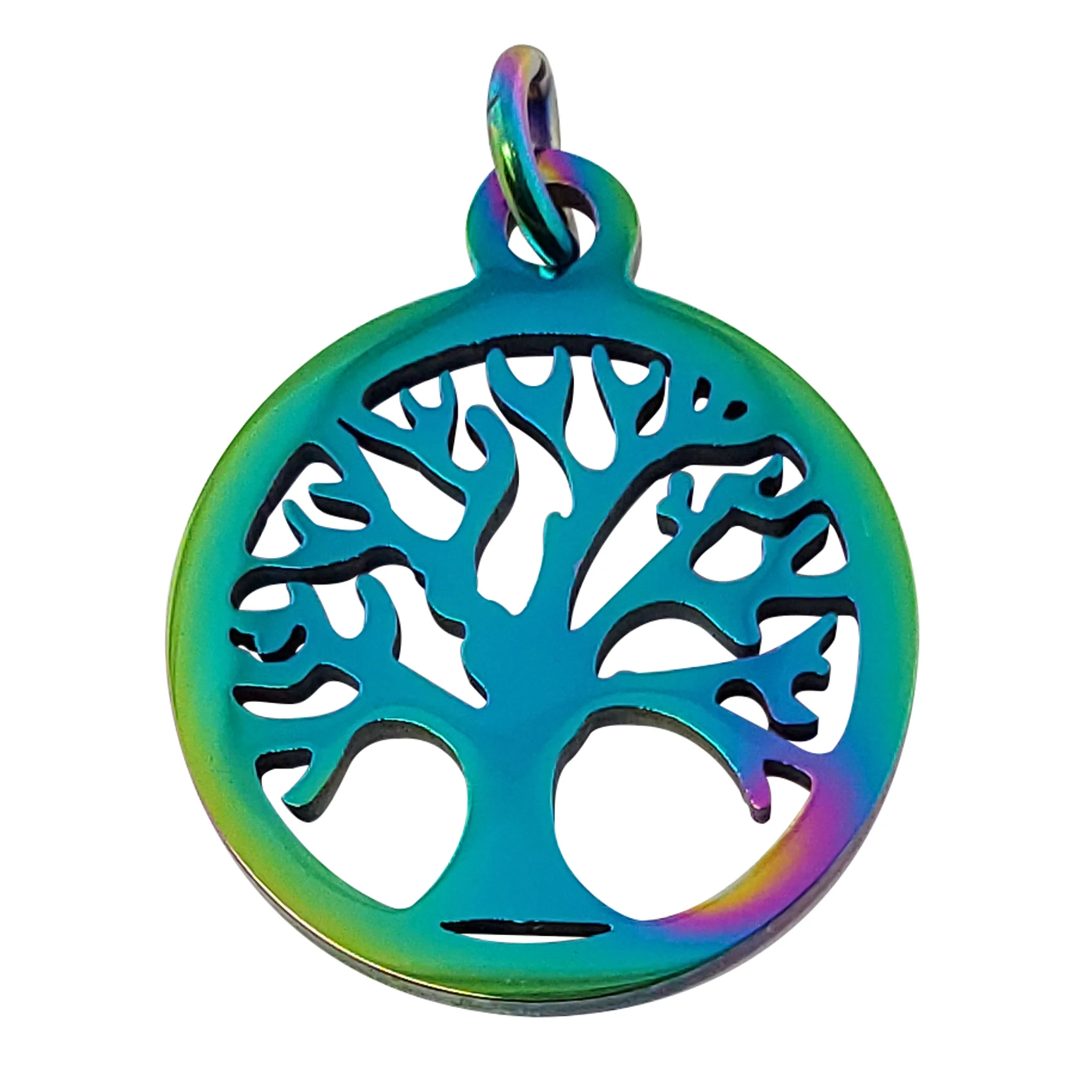 18K Gold PVD Coated Stainless Steel Tree of Life Charm / PDC9011 - Image 15