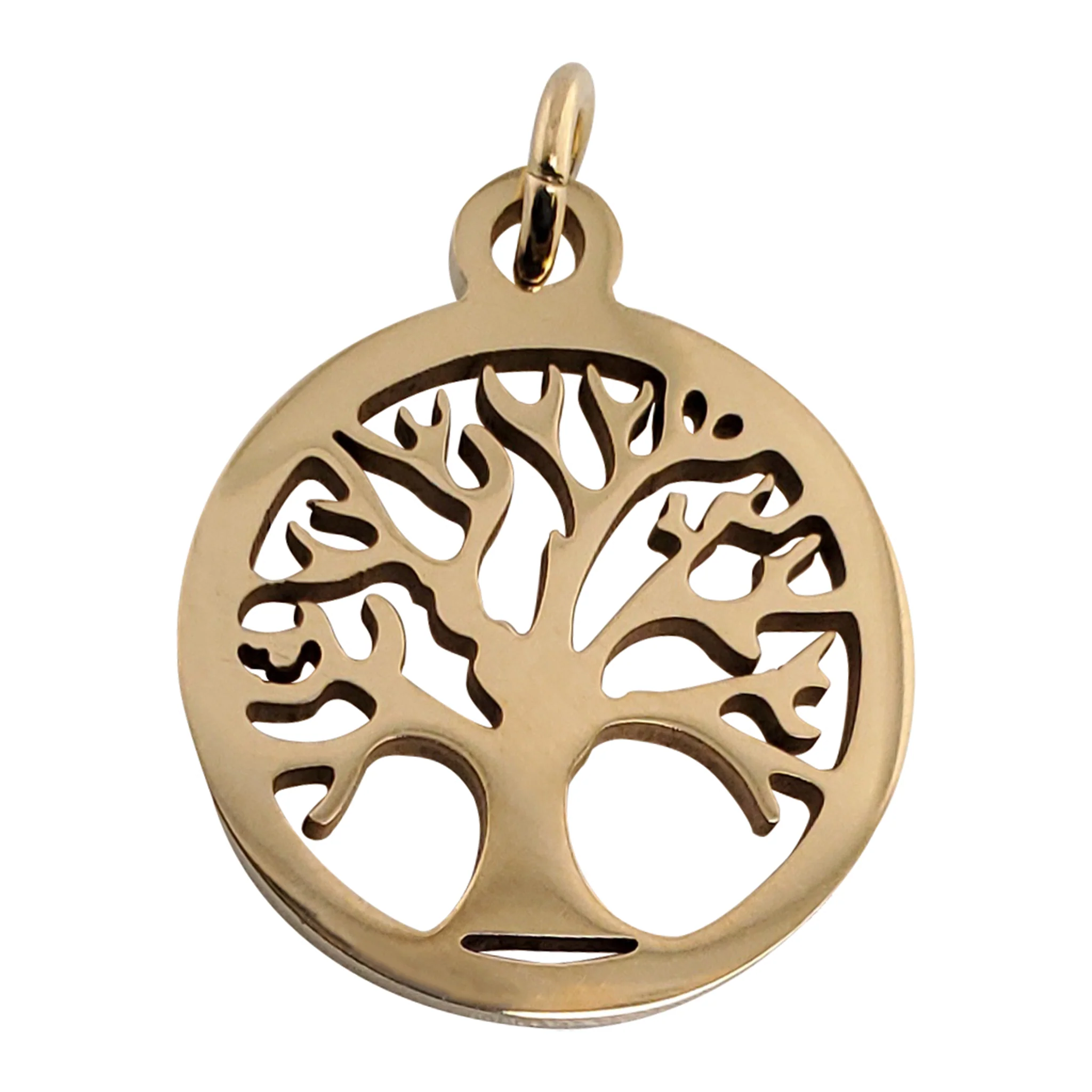 18K Gold PVD Coated Stainless Steel Tree of Life Charm / PDC9011 - Image 9