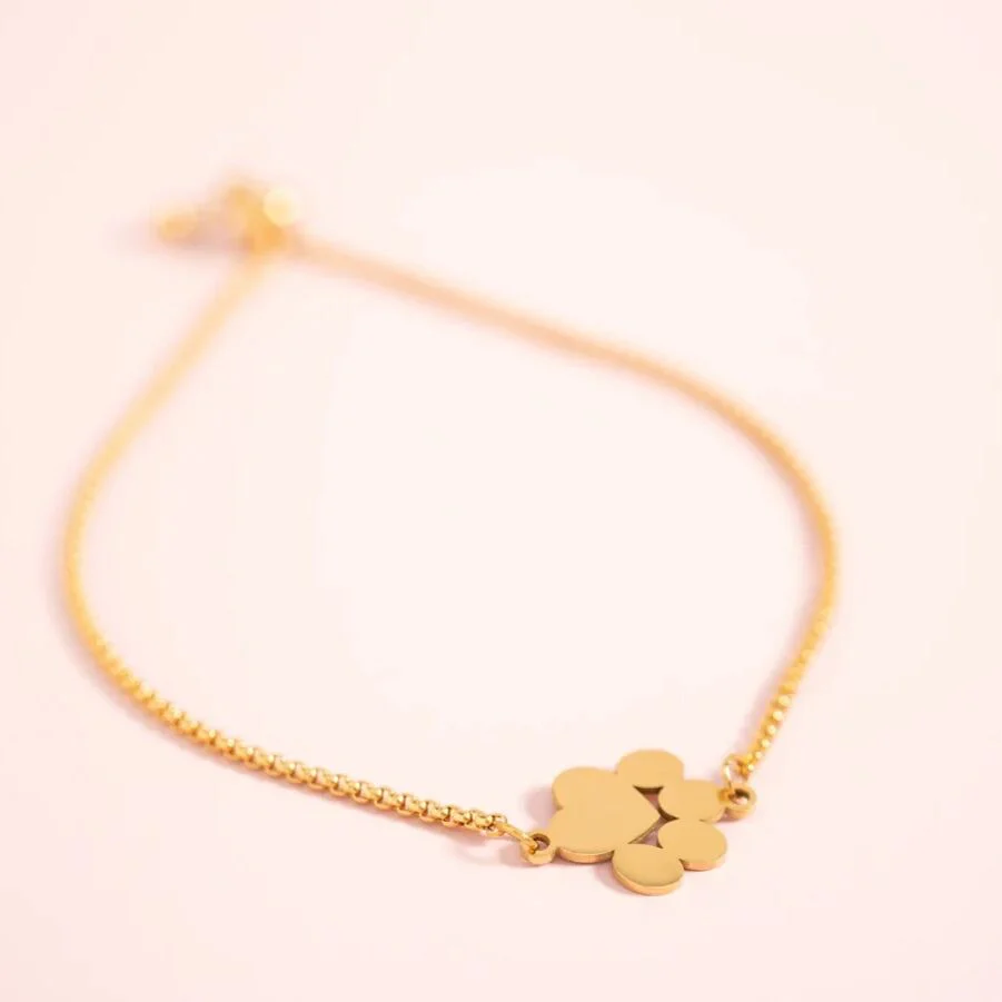 18K Gold PVD Stainless Steel Adjustable Bead Cinch Bolo Chain Bracelet / ENC0006 - Image 3