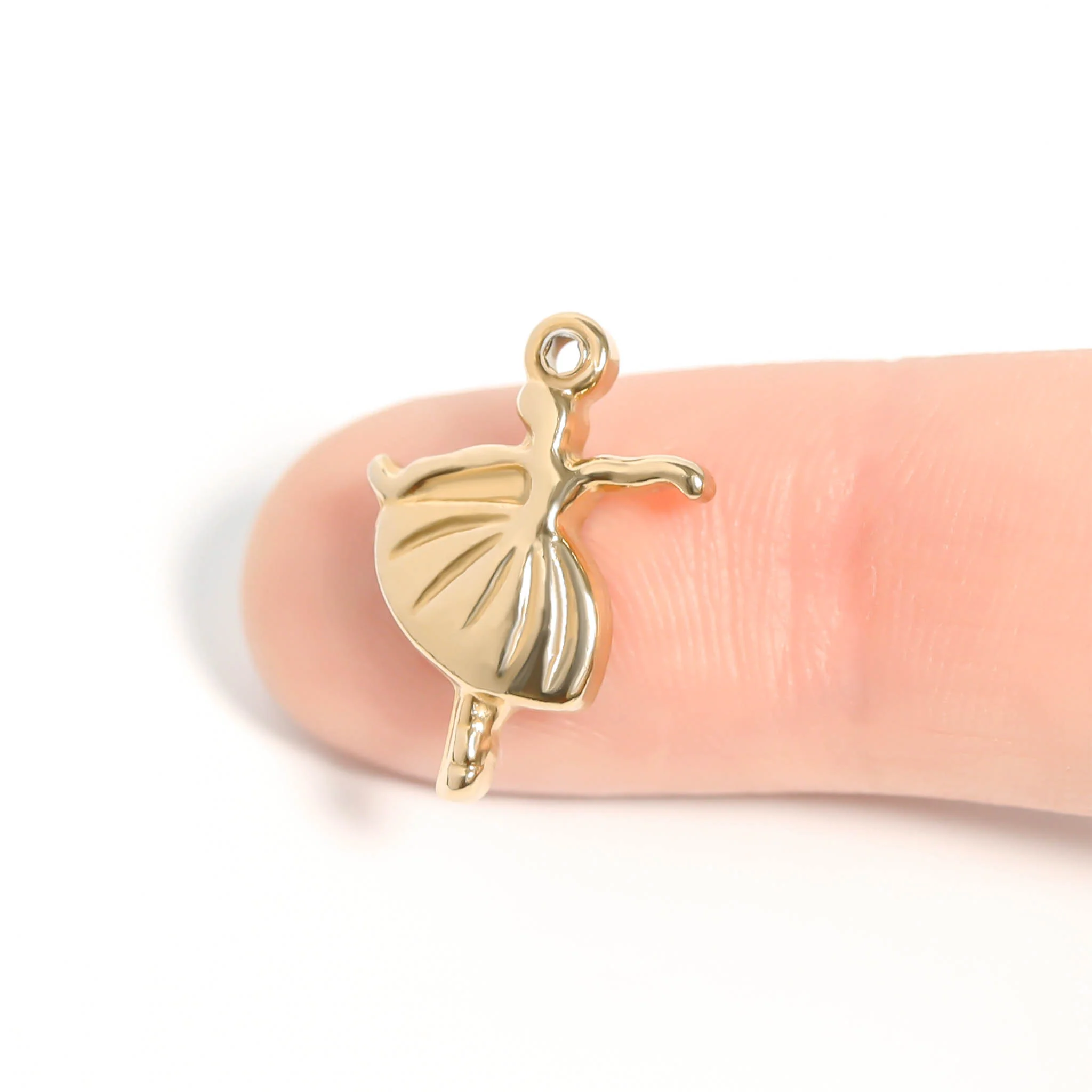 18K Gold PVD Stainless Steel Ballerina Charm / PDL0094 - Image 11