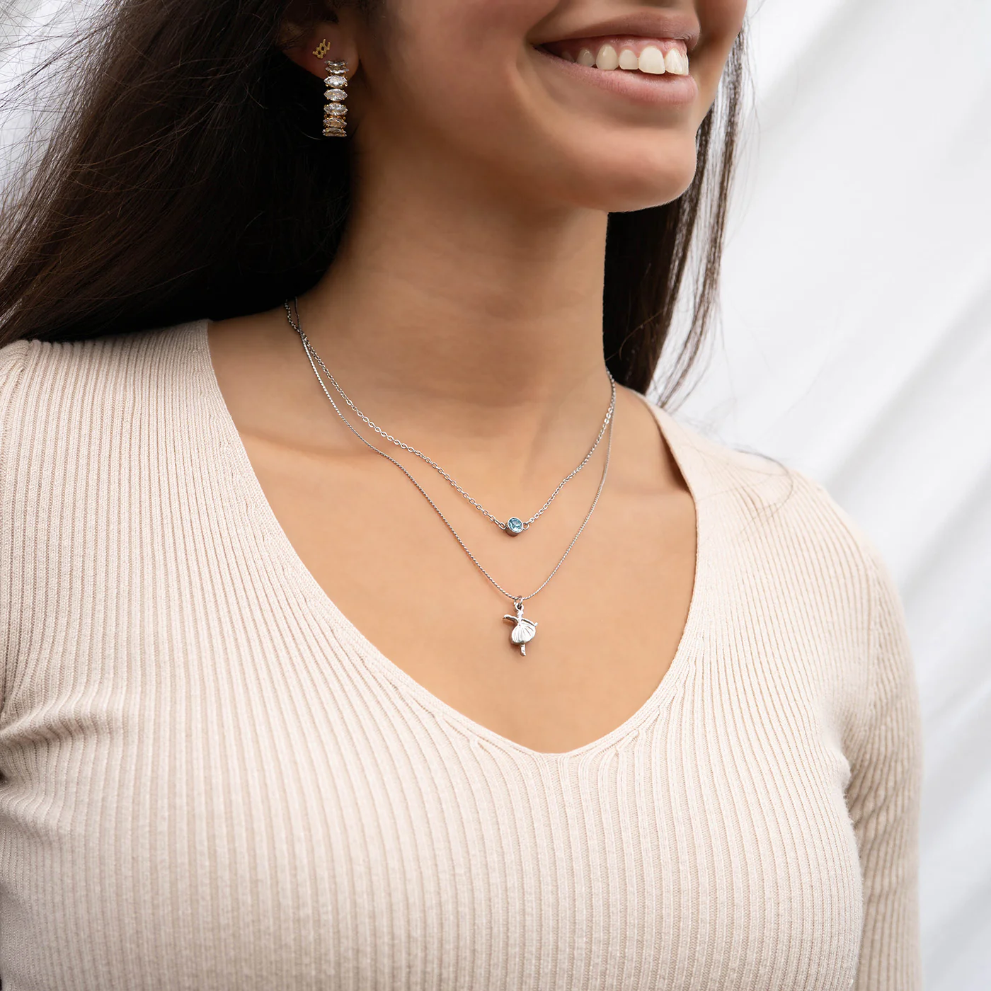 18K Gold PVD Stainless Steel Ballerina Charm / PDL0094 - Image 6