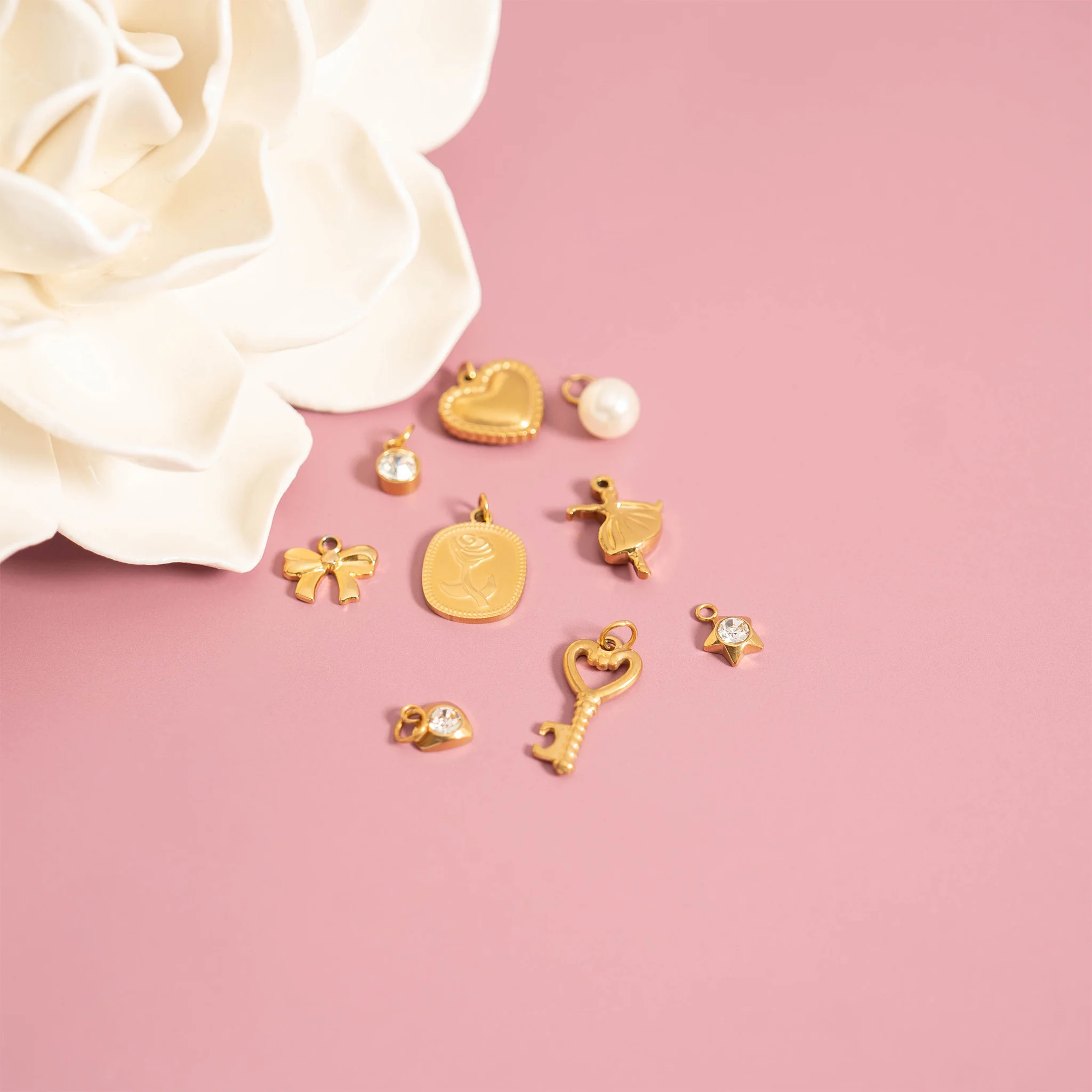 18K Gold PVD Stainless Steel Ballerina Charm / PDL0094 - Image 8