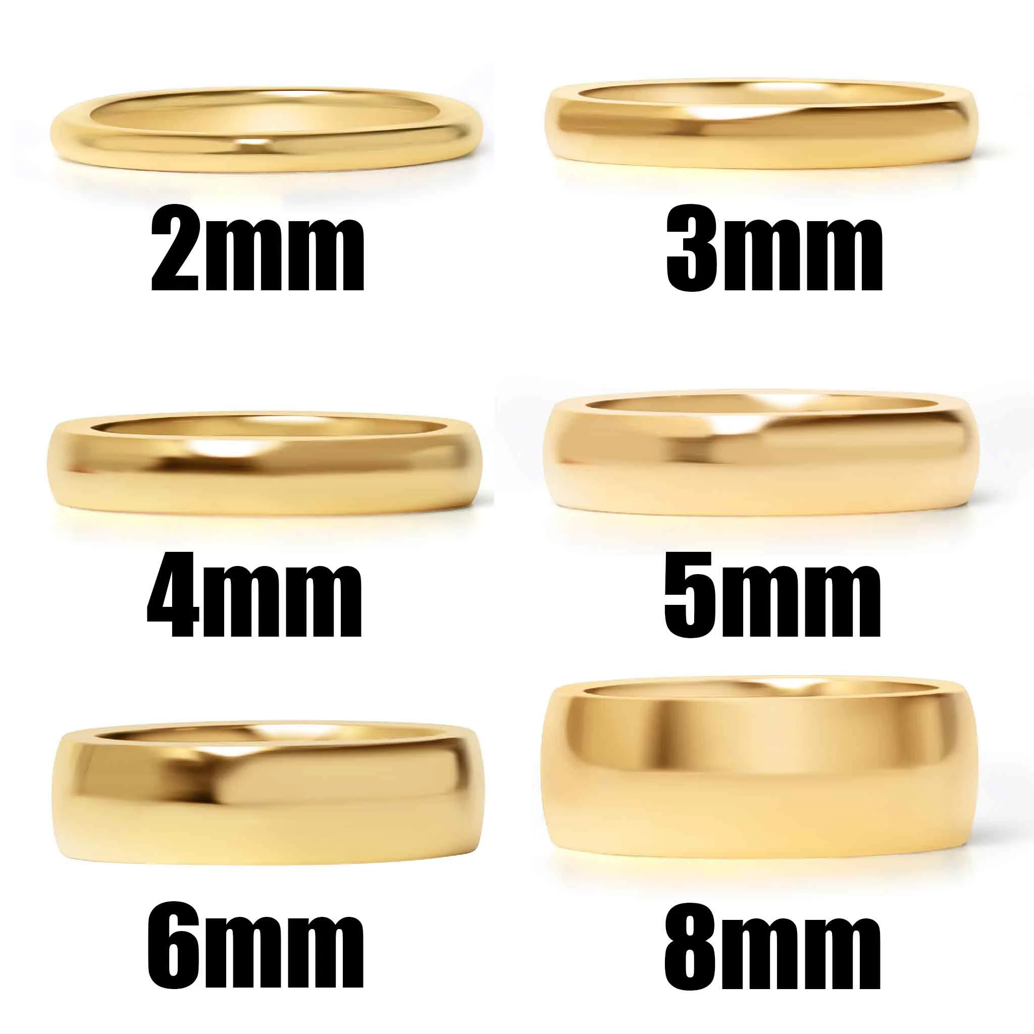 18K Gold PVD Stainless Steel Blank Ring / CFR0264 - Image 4