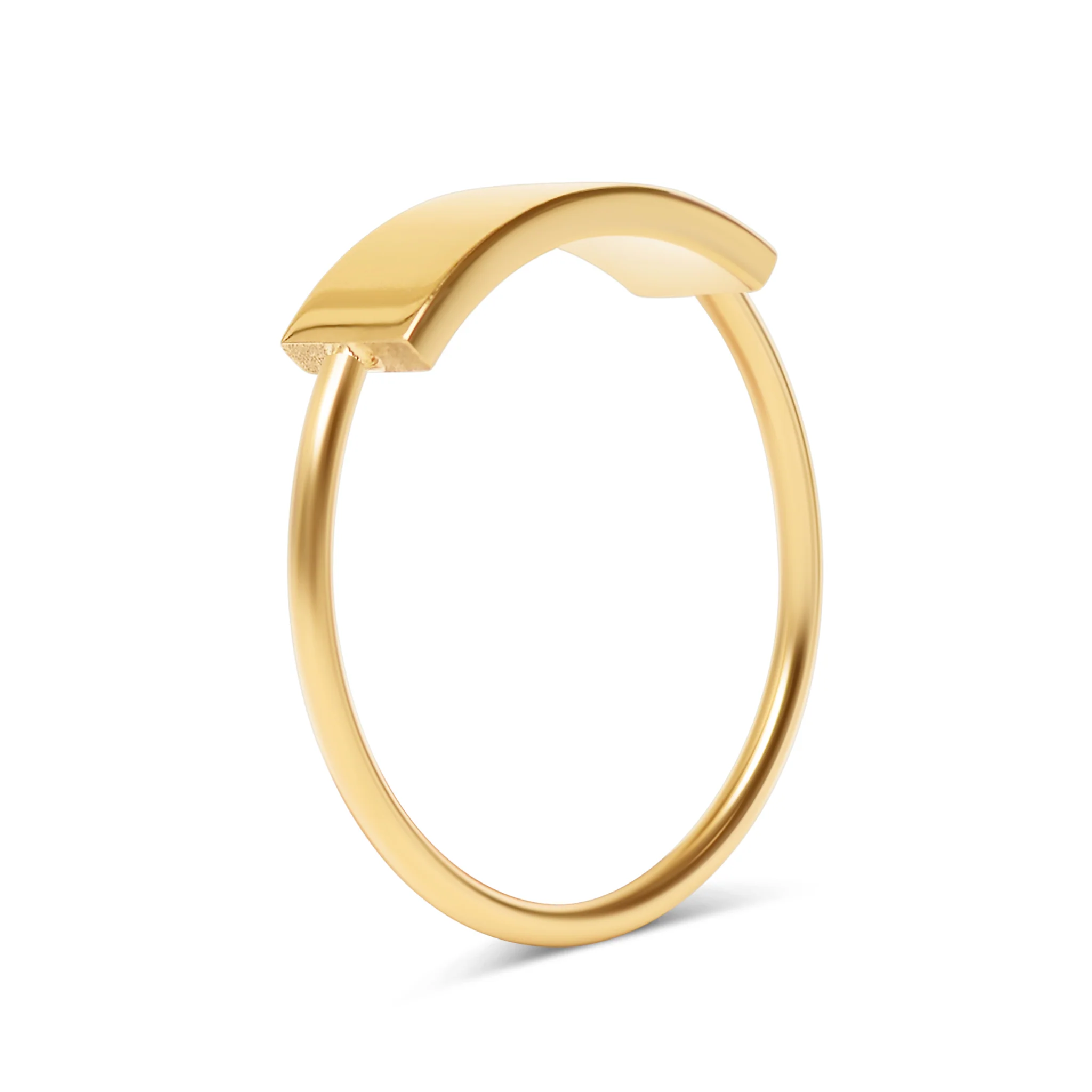 18K Gold PVD Stainless Steel Blank Stamping Ring / CFR7036 - Image 10