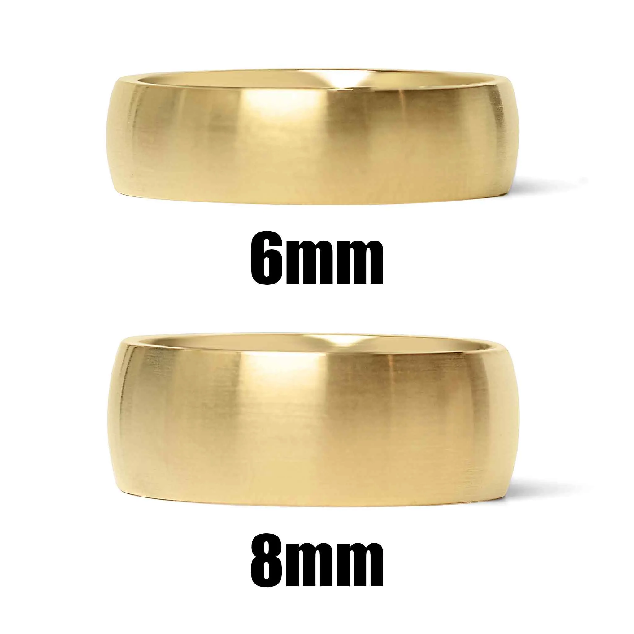 18K Gold PVD Stainless Steel Brushed Matte Blank Ring / CFR7030 - Image 6