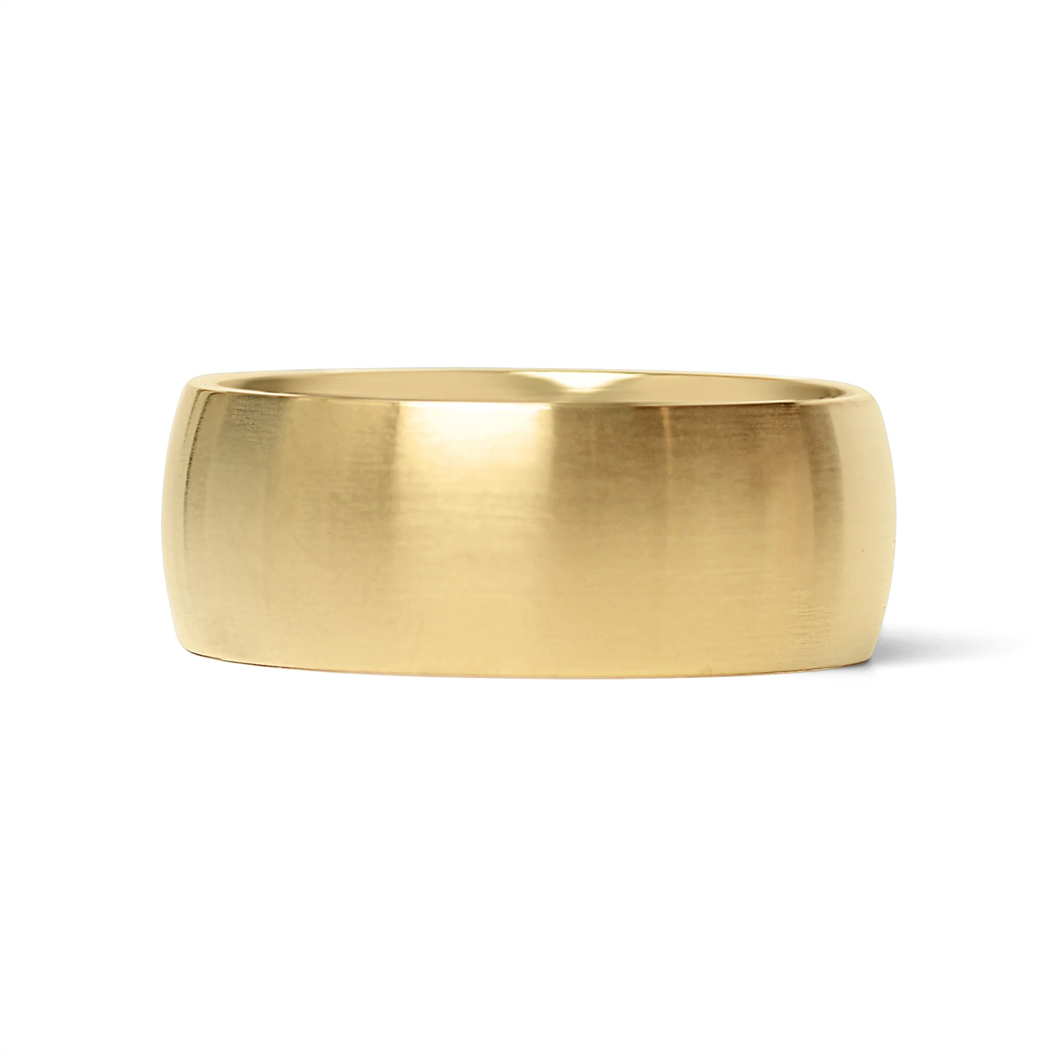 18K Gold PVD Stainless Steel Brushed Matte Blank Ring / CFR7030 - Image 9