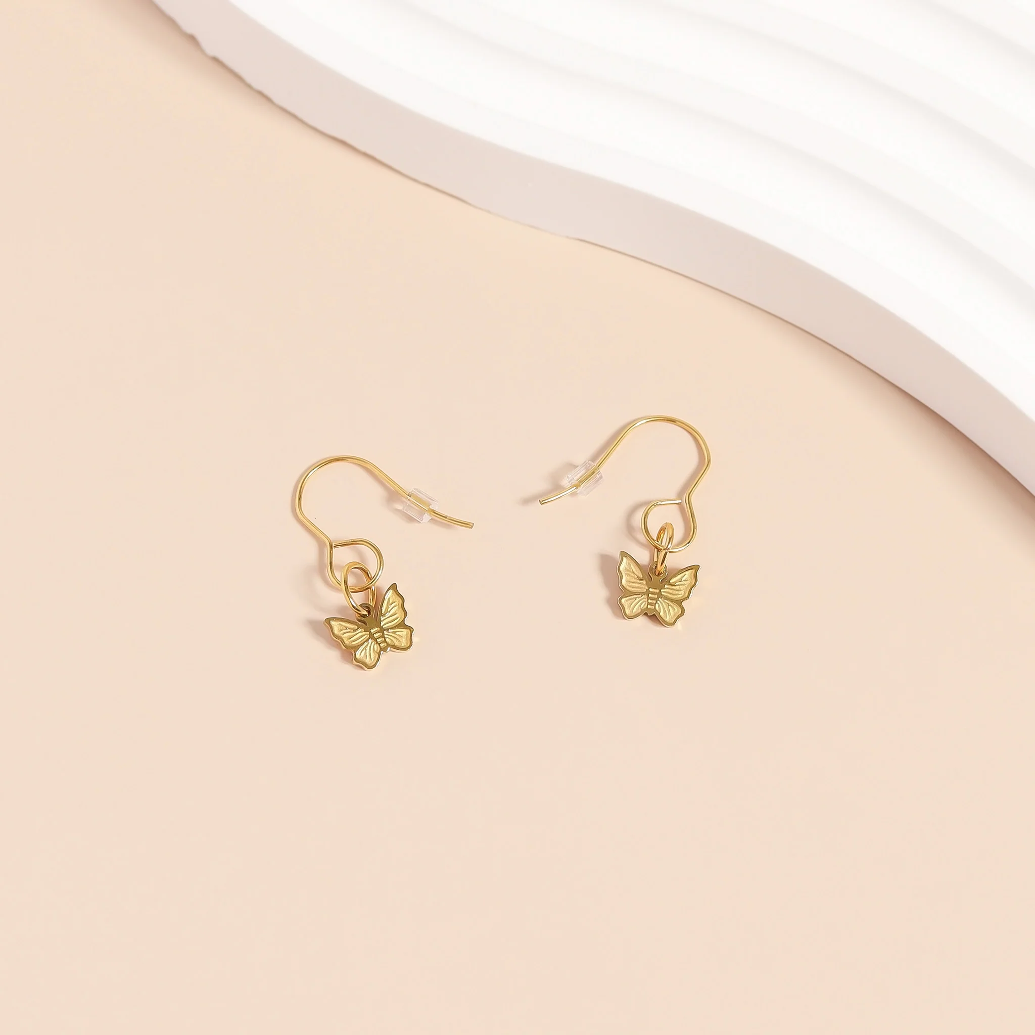 18K Gold PVD Stainless Steel Dainty Butterfly Charm / PDL0025 - Image 4