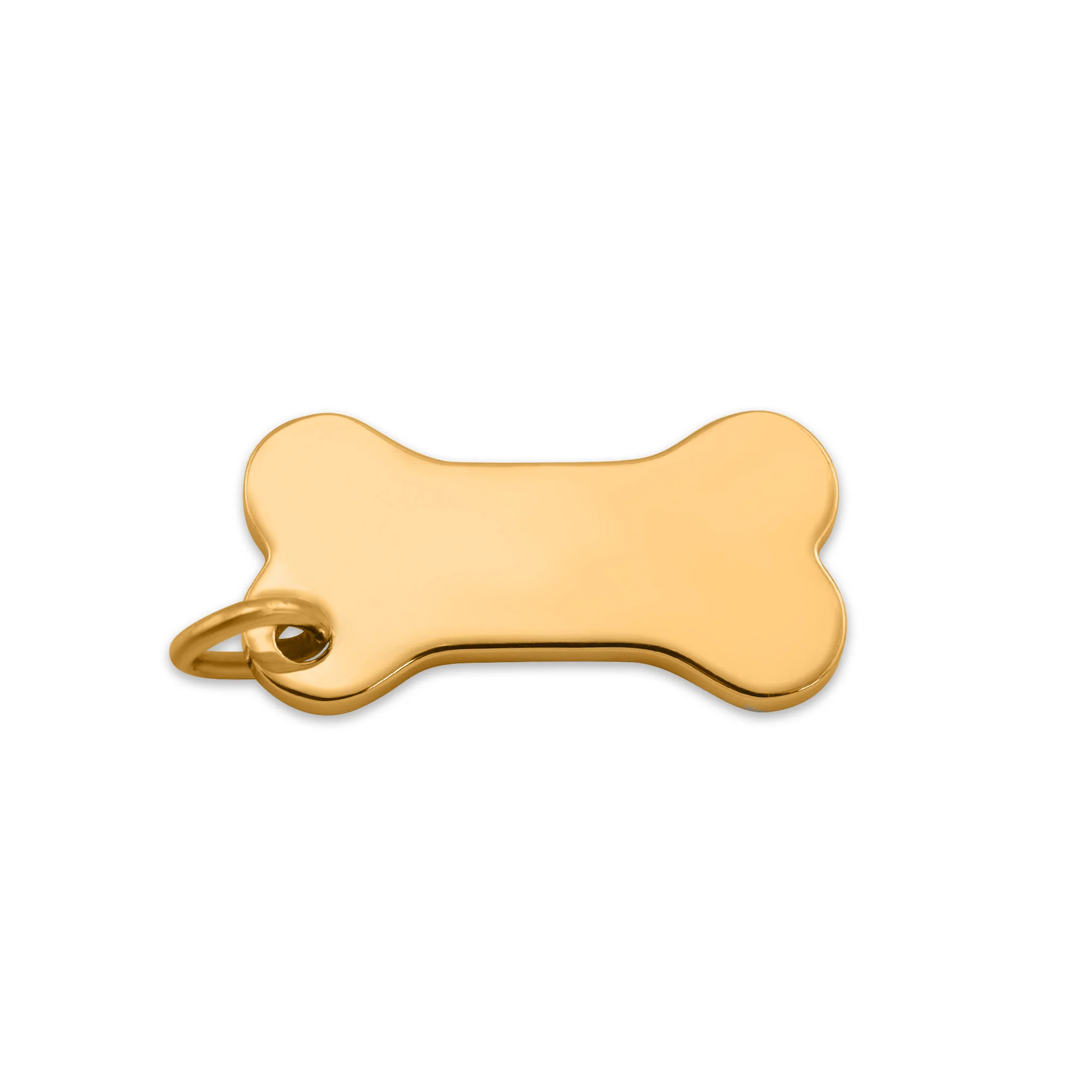 18K Gold PVD Stainless Steel Dog Bone Pendant / SBB0258 - Image 4