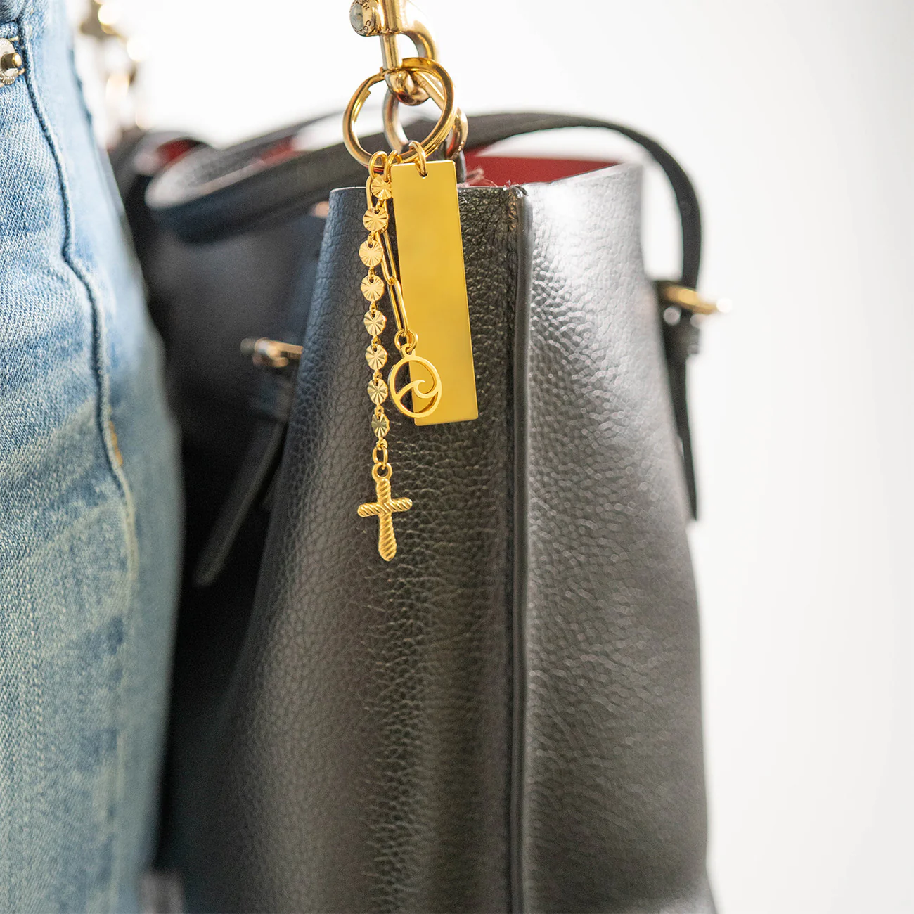 18K Gold PVD Stainless Steel Engravable Blank Keychain / SBB0139 - Image 14