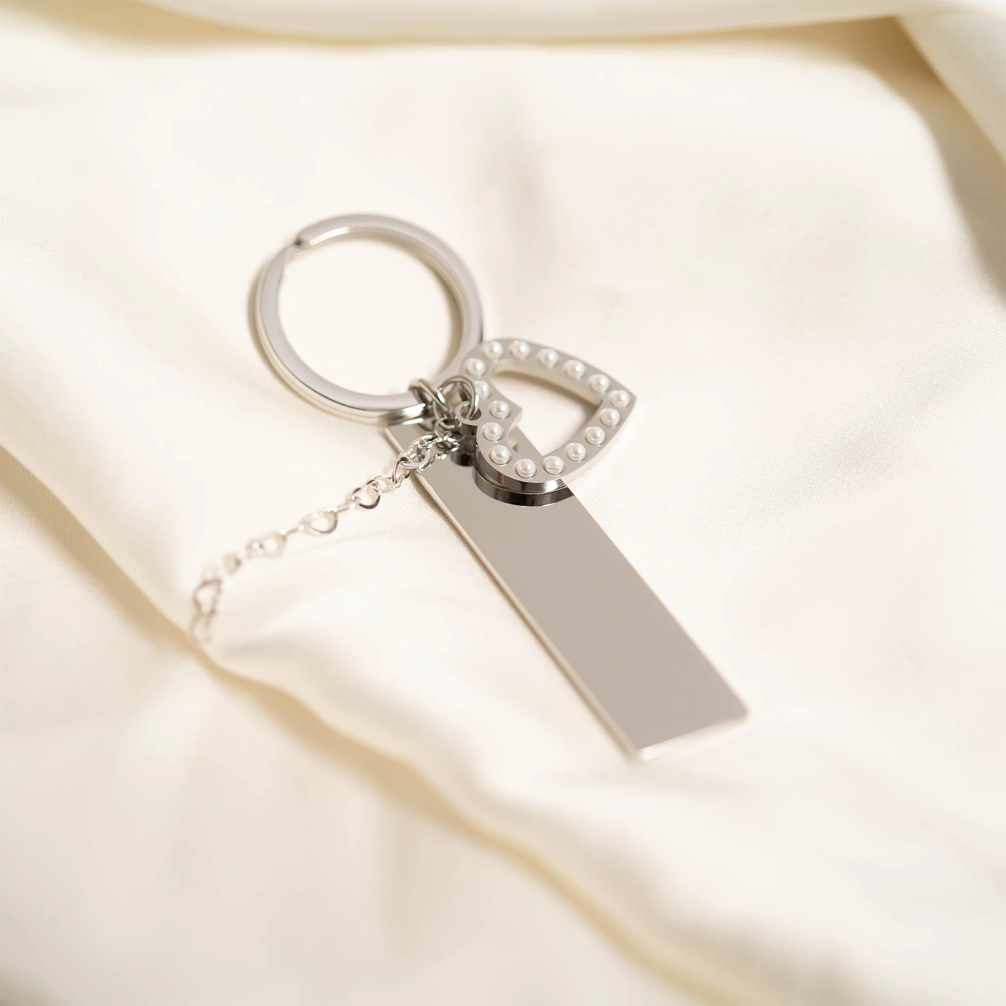 18K Gold PVD Stainless Steel Engravable Blank Keychain / SBB0139 - Image 5