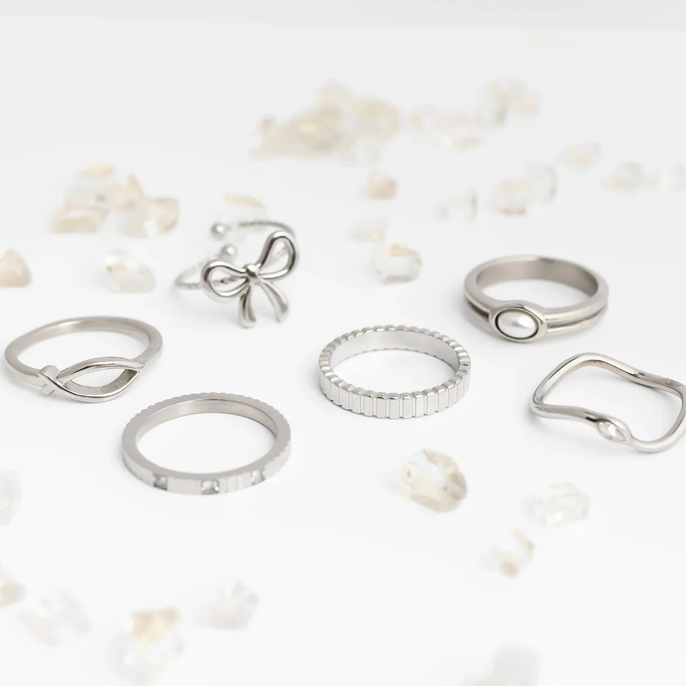 18K Gold PVD Stainless Steel Fish Stacking Ring / KSS0028 - Image 10