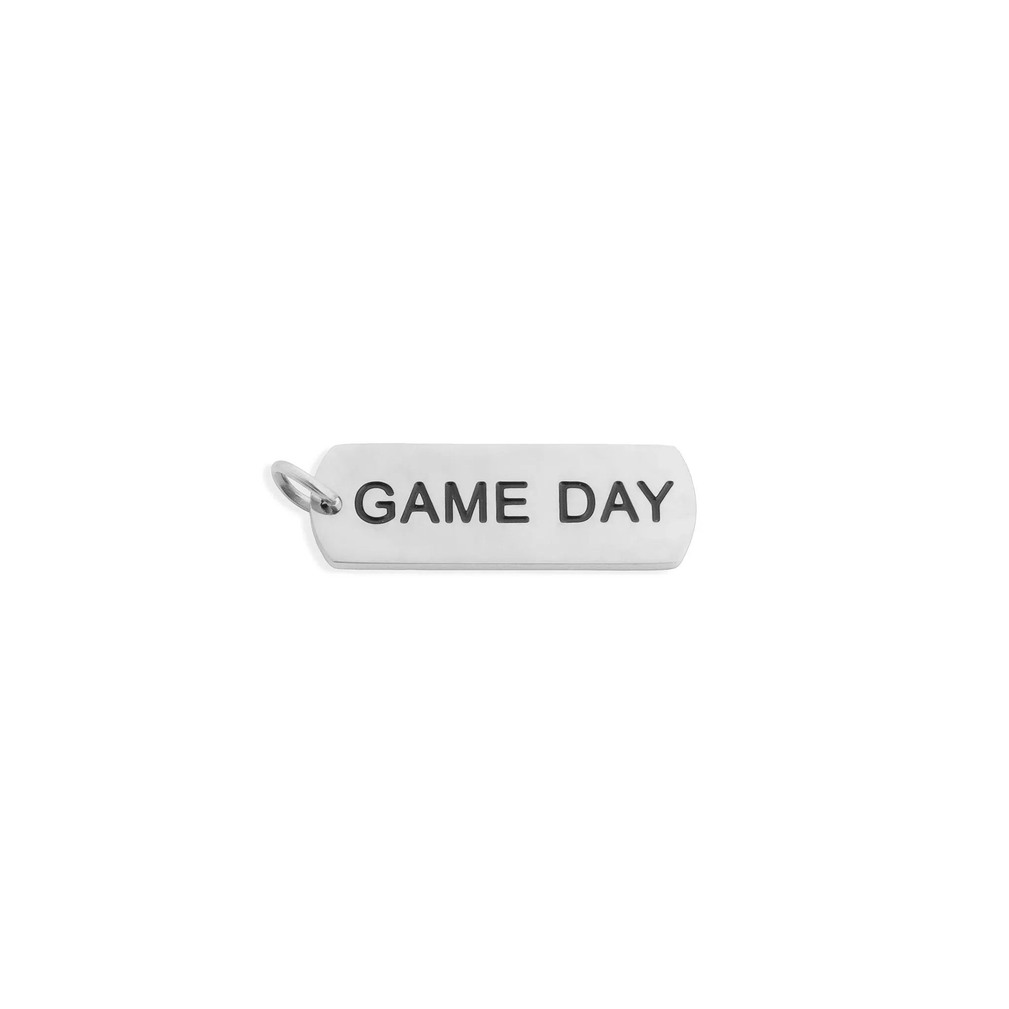 18K Gold PVD Stainless Steel Game Day Script Charm / PDL0382 - Image 4