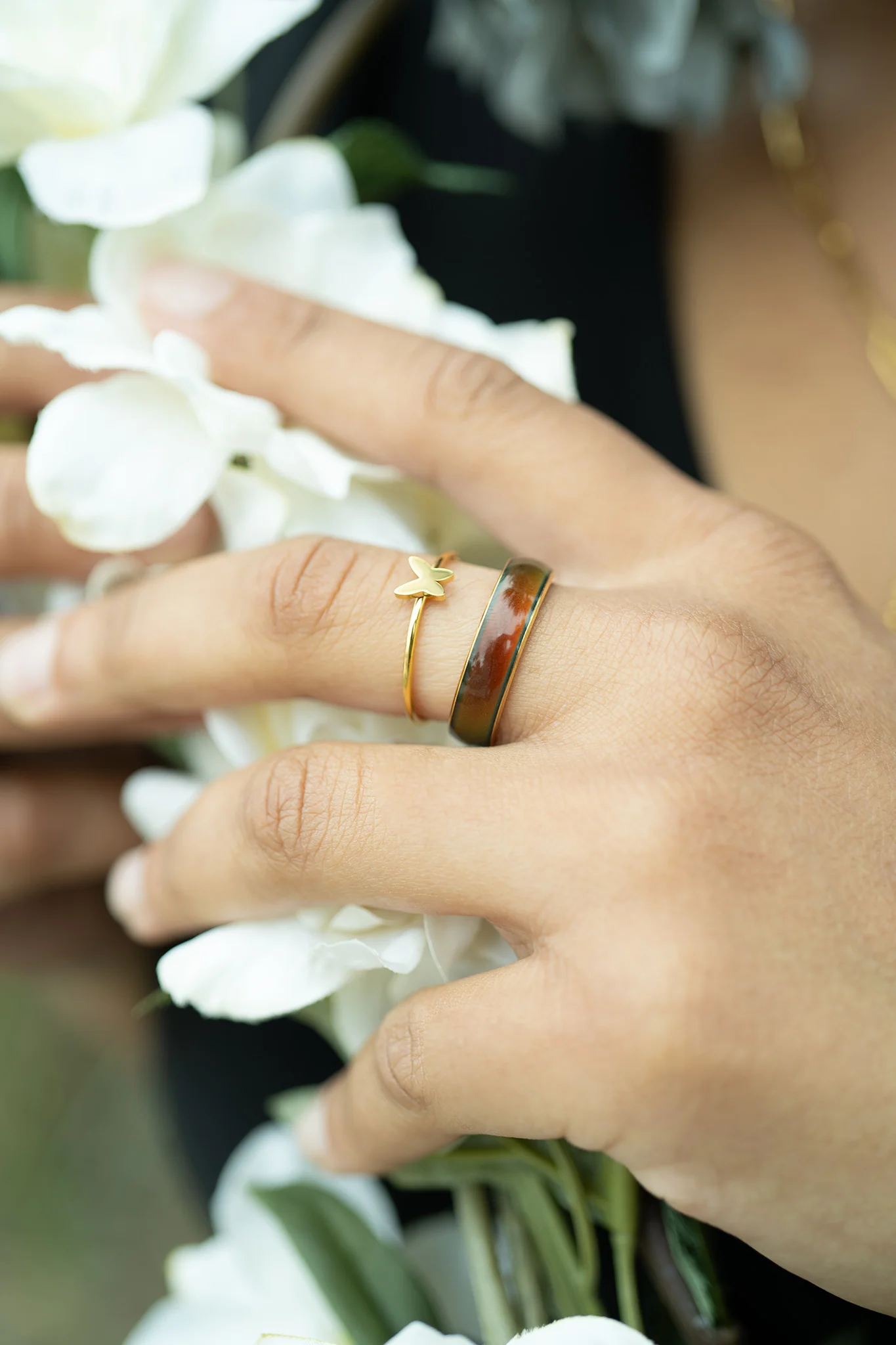 18K Gold PVD Stainless Steel Mood Band Ring / CFR7042 - Image 11