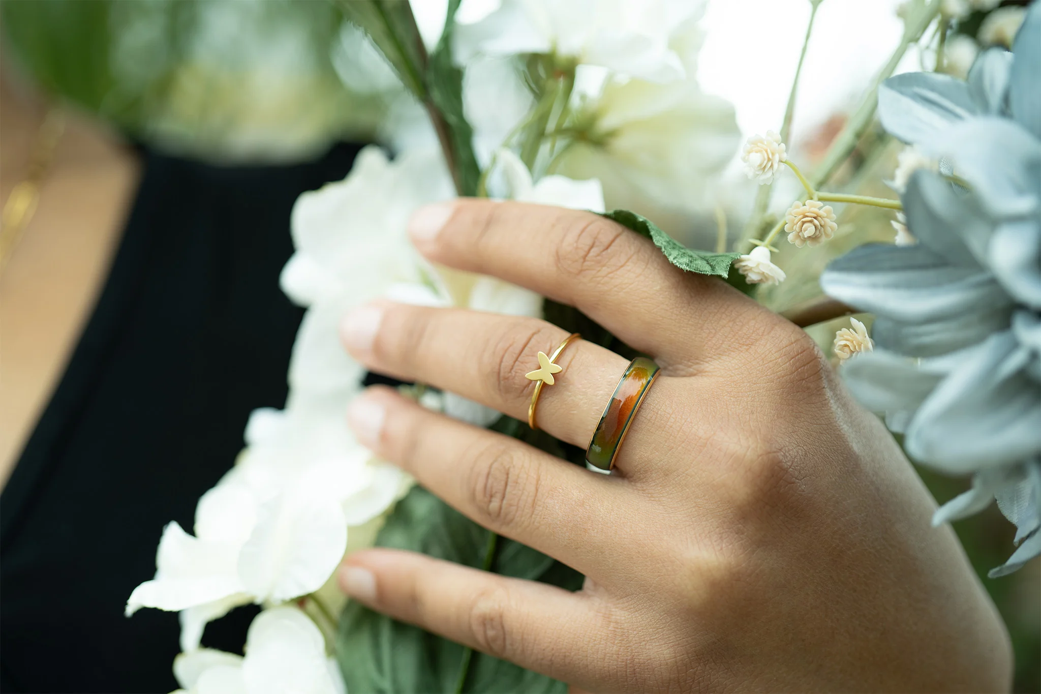 18K Gold PVD Stainless Steel Mood Band Ring / CFR7042 - Image 12