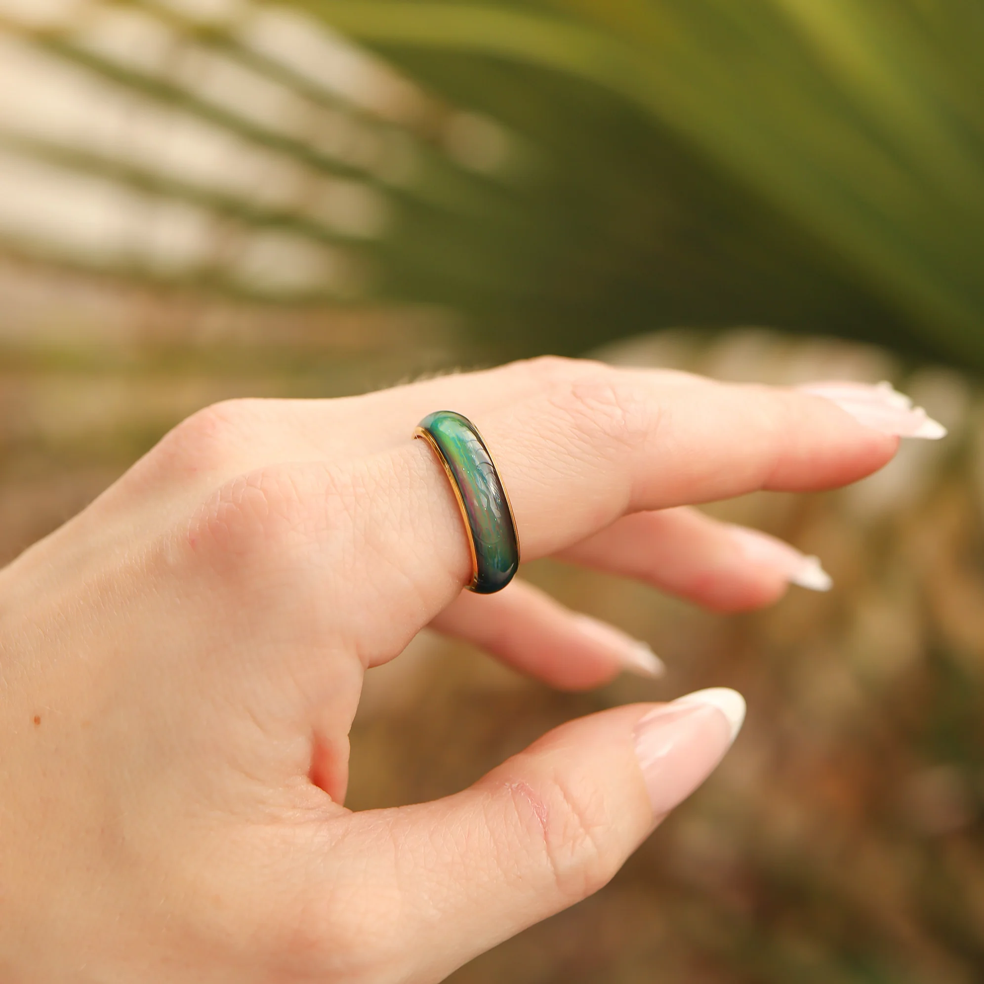 18K Gold PVD Stainless Steel Mood Band Ring / CFR7042 - Image 3