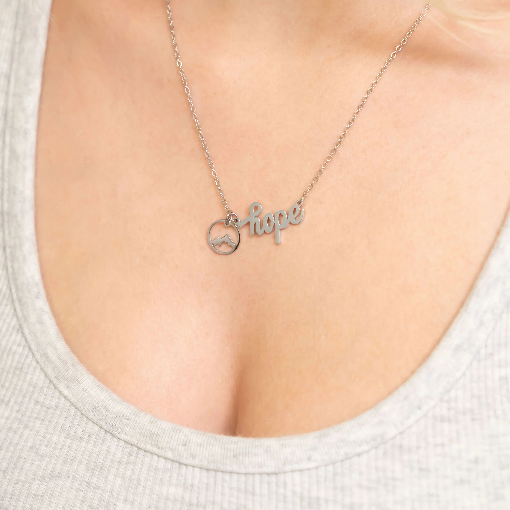 18K Gold PVD Stainless Steel Mountain Charm / PDJ5048 - Image 10