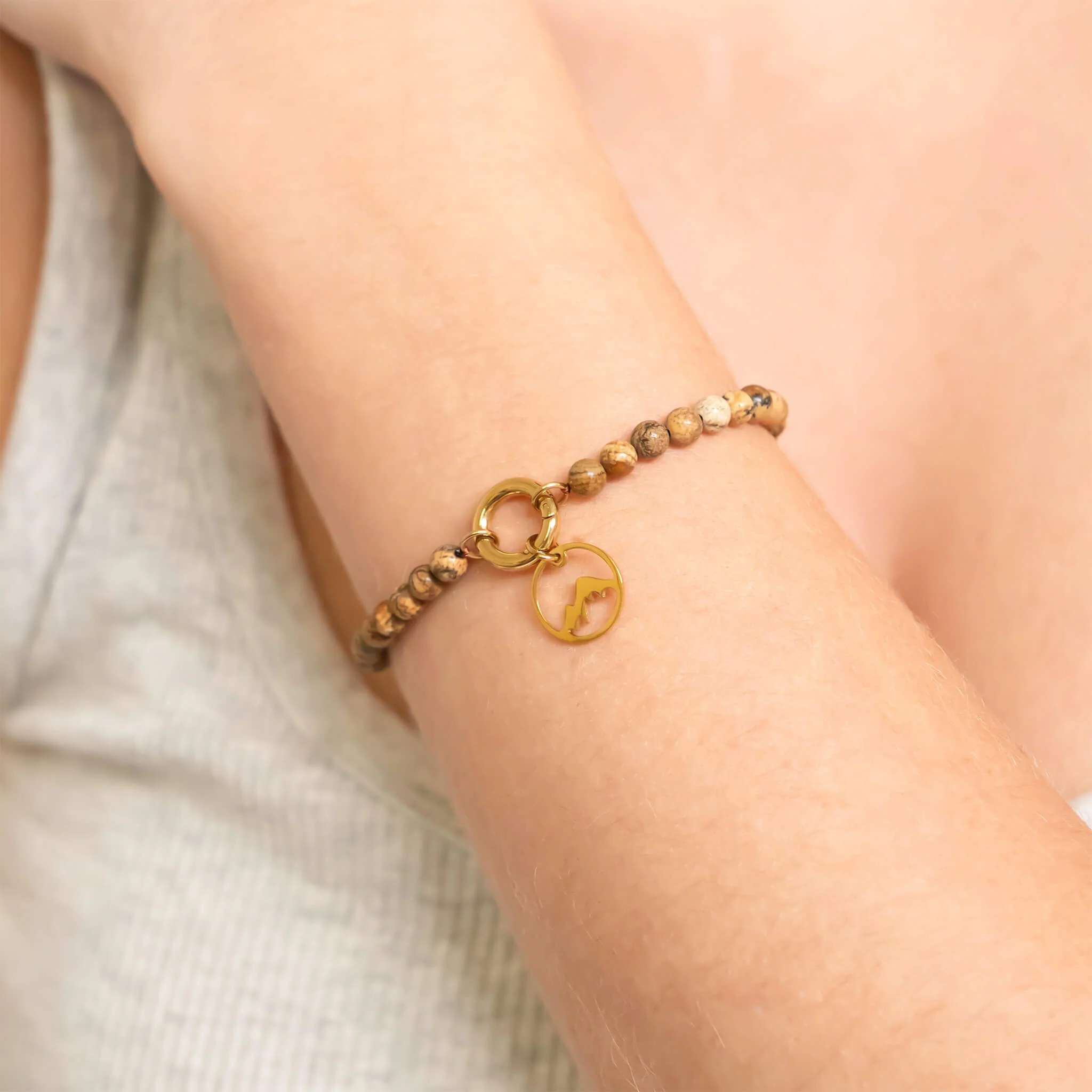 18K Gold PVD Stainless Steel Mountain Charm / PDJ5048 - Image 11