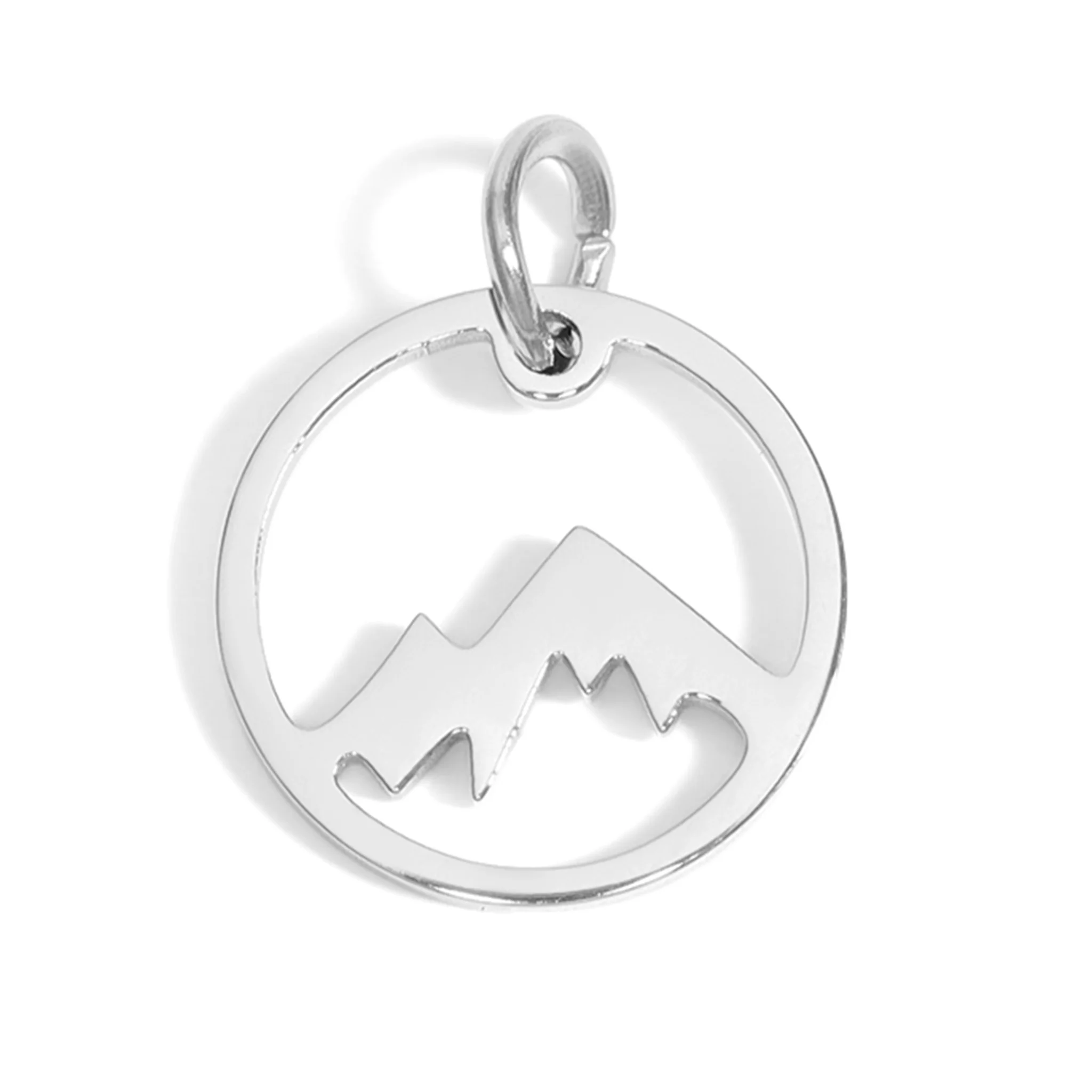18K Gold PVD Stainless Steel Mountain Charm / PDJ5048 - Image 5