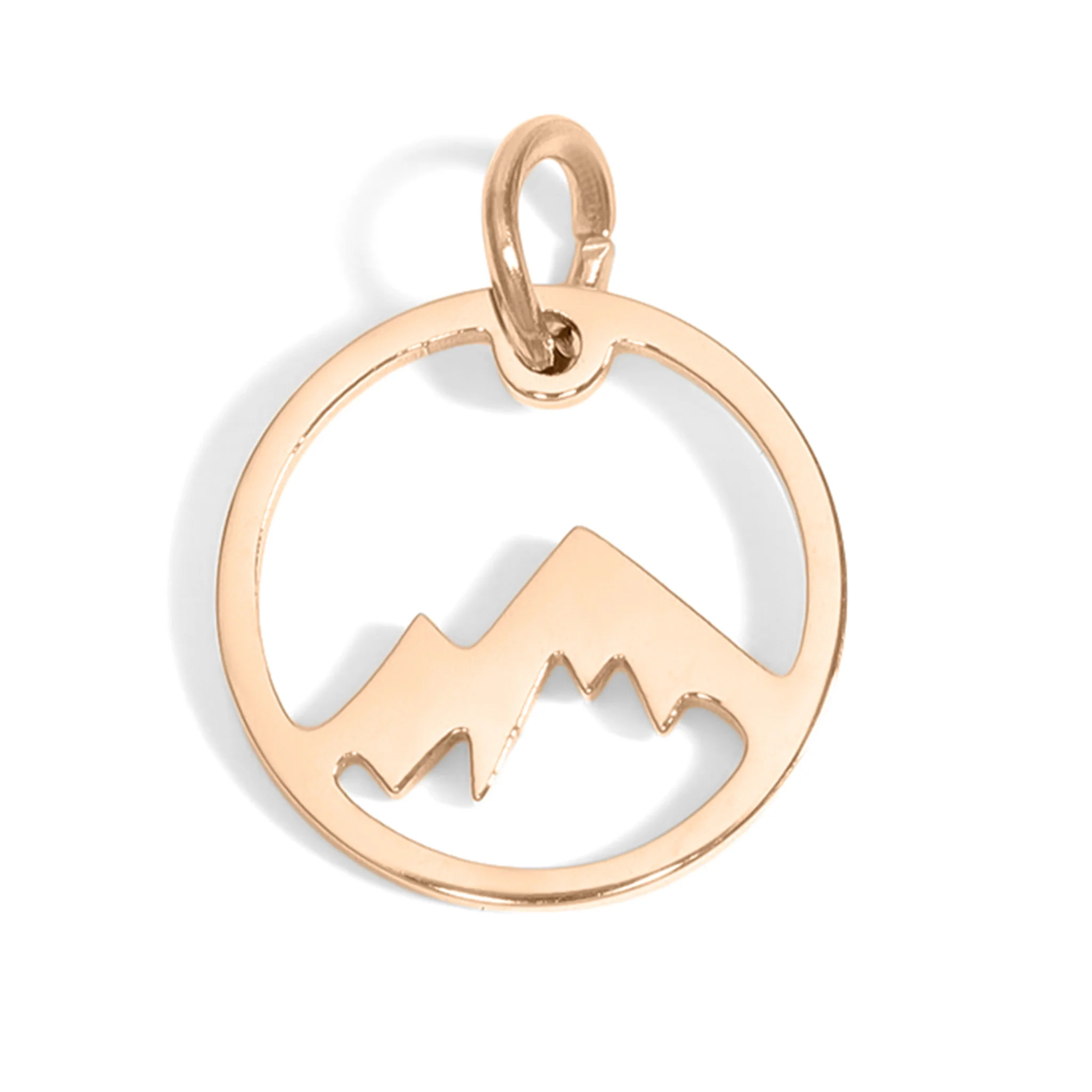18K Gold PVD Stainless Steel Mountain Charm / PDJ5048 - Image 6