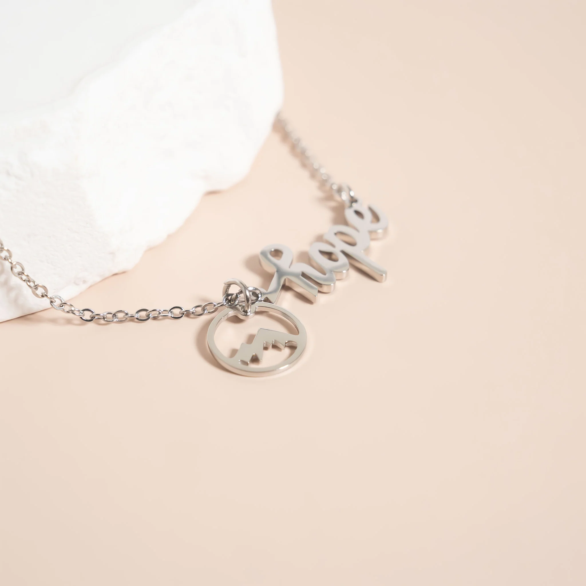 18K Gold PVD Stainless Steel Mountain Charm / PDJ5048 - Image 9