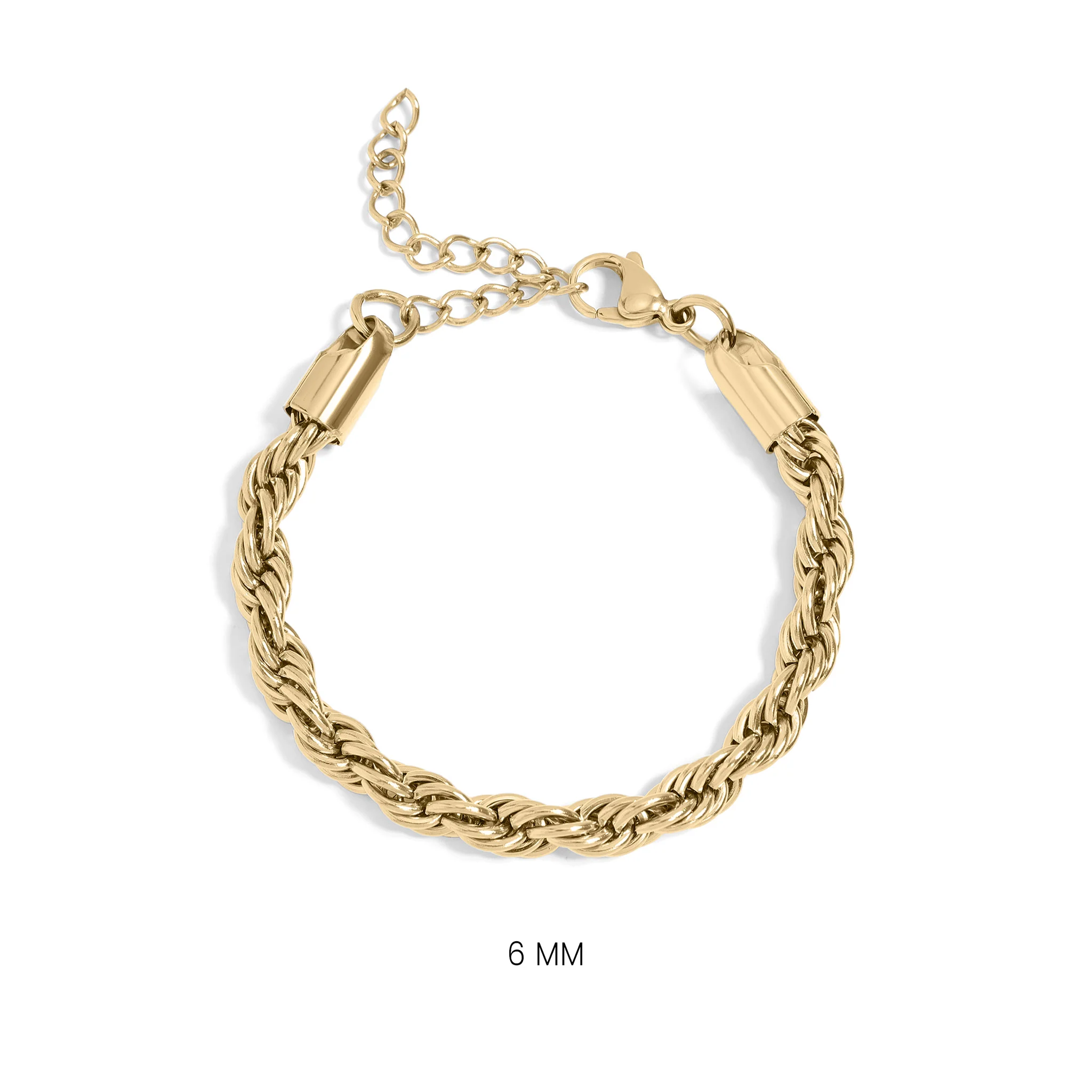 18K Gold PVD Stainless Steel Rope Chain Bracelet/Anklet / BRJ1000 - Image 16