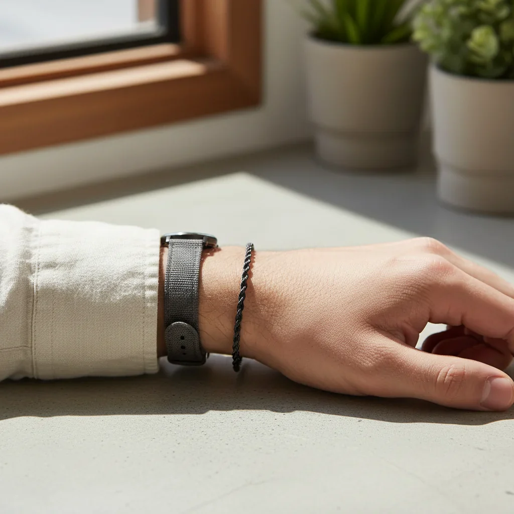 18K Gold PVD Stainless Steel Rope Chain Bracelet/Anklet / BRJ1000 - Image 8