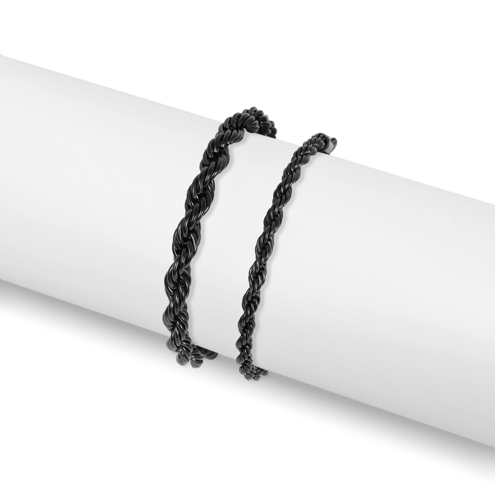 18K Gold PVD Stainless Steel Rope Chain Bracelet/Anklet / BRJ1000 - Image 9