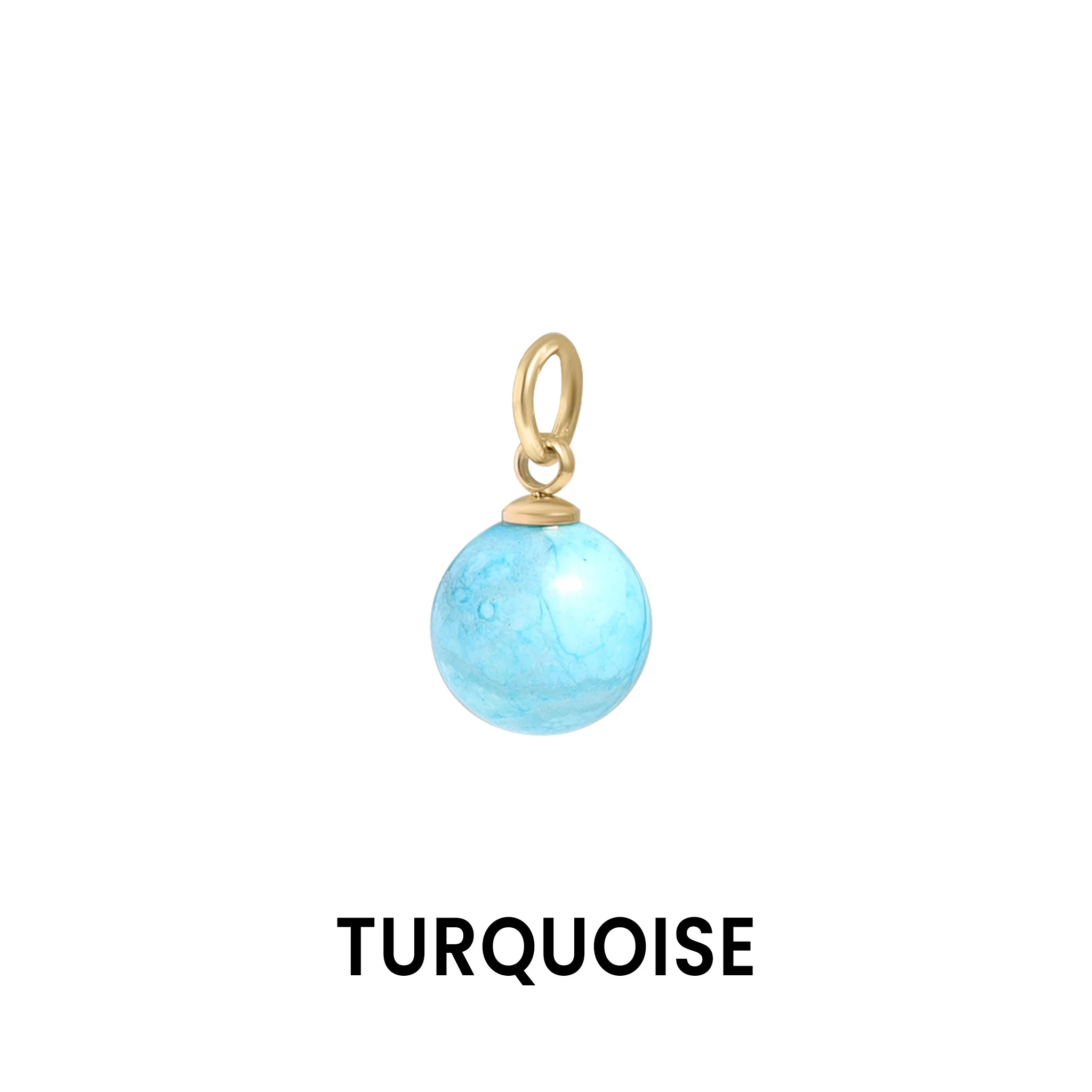 18K Gold PVD Stainless Steel Semi Precious Natural Stone Charms / SBB0306 - Image 11