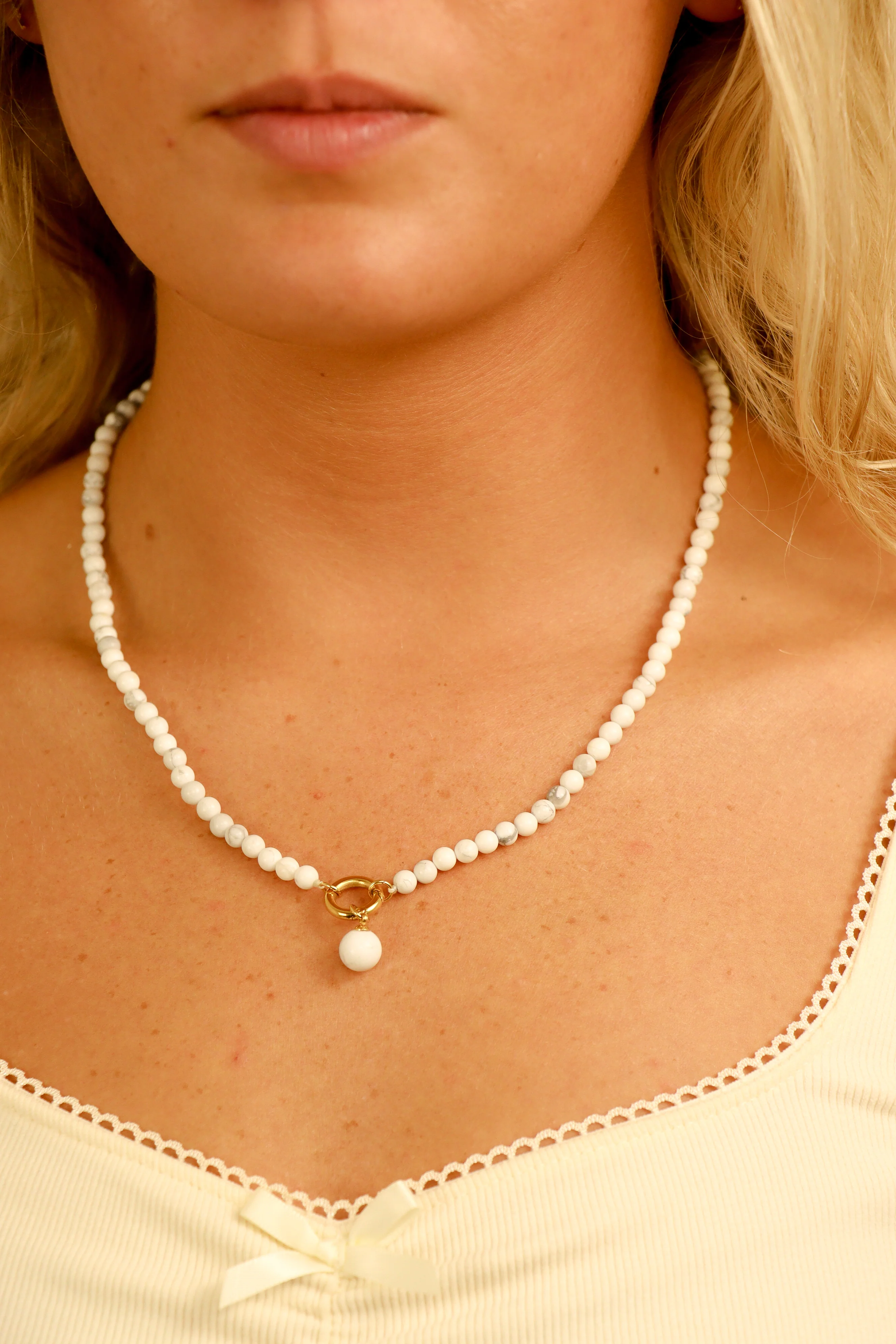 18K Gold PVD Stainless Steel Semi Precious Natural Stone Charms / SBB0306 - Image 6