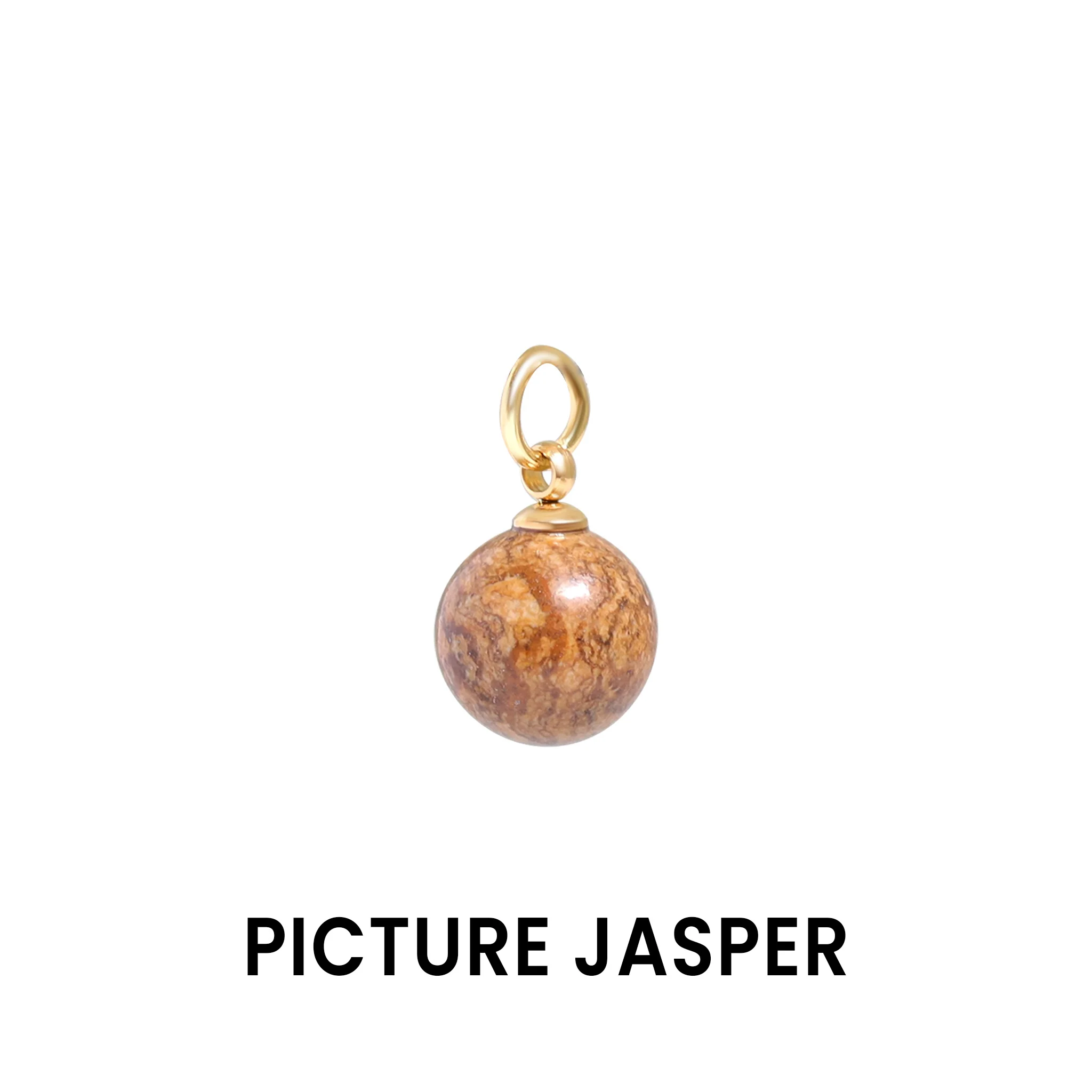 18K Gold PVD Stainless Steel Semi Precious Natural Stone Charms / SBB0306 - Image 9