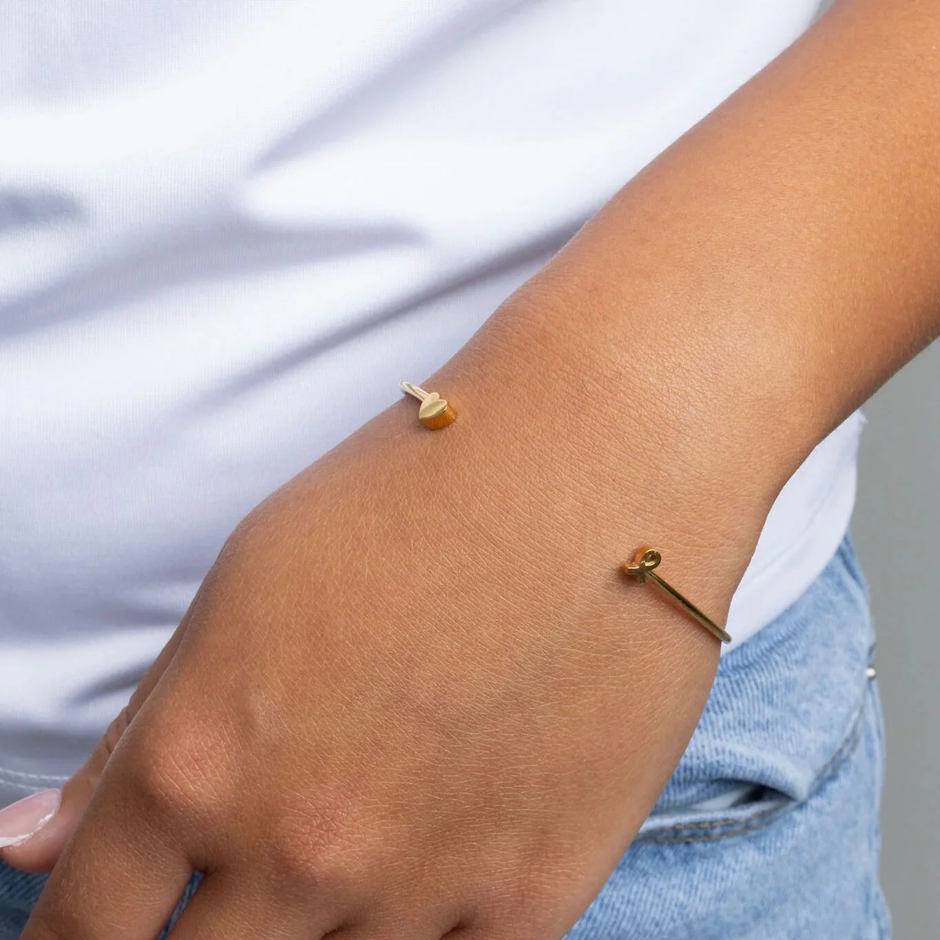 18K Gold PVD Stainless Steel The Cancer Awareness Hope Gift Set / BND0093 - Image 10