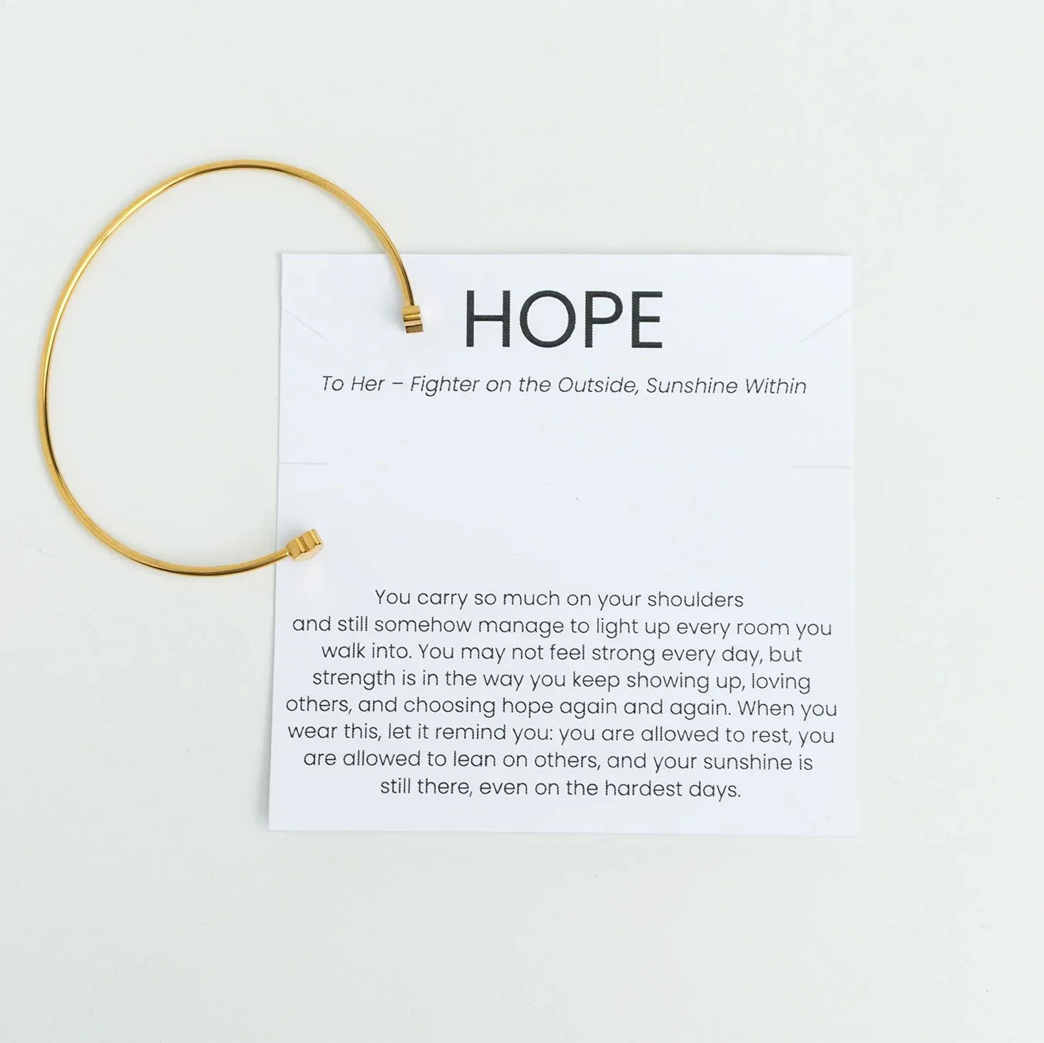 18K Gold PVD Stainless Steel The Cancer Awareness Hope Gift Set / BND0093 - Image 9