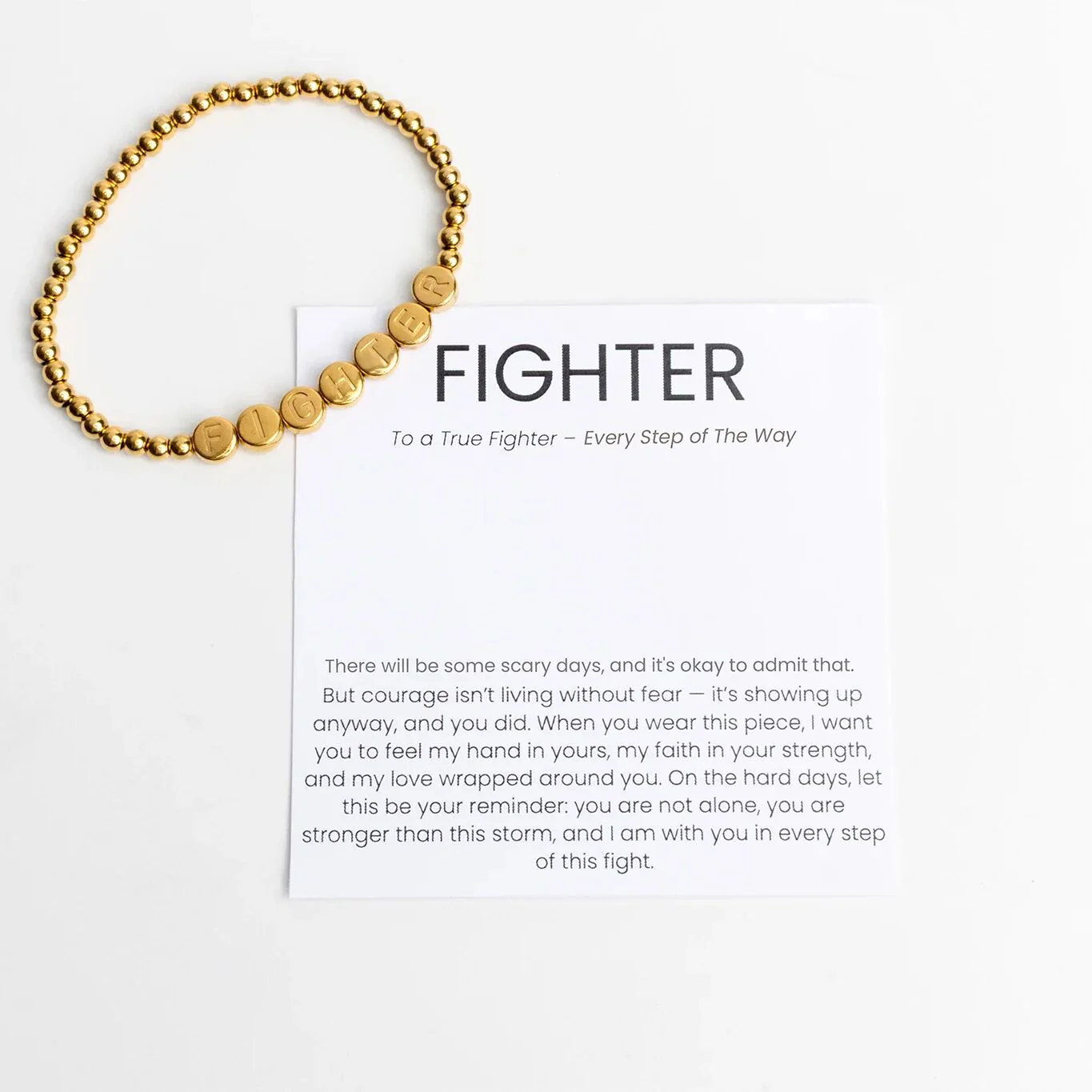 18K Gold PVD Stainless Steel The Fighter Bracelet Gift Set / BND0092 - Image 7