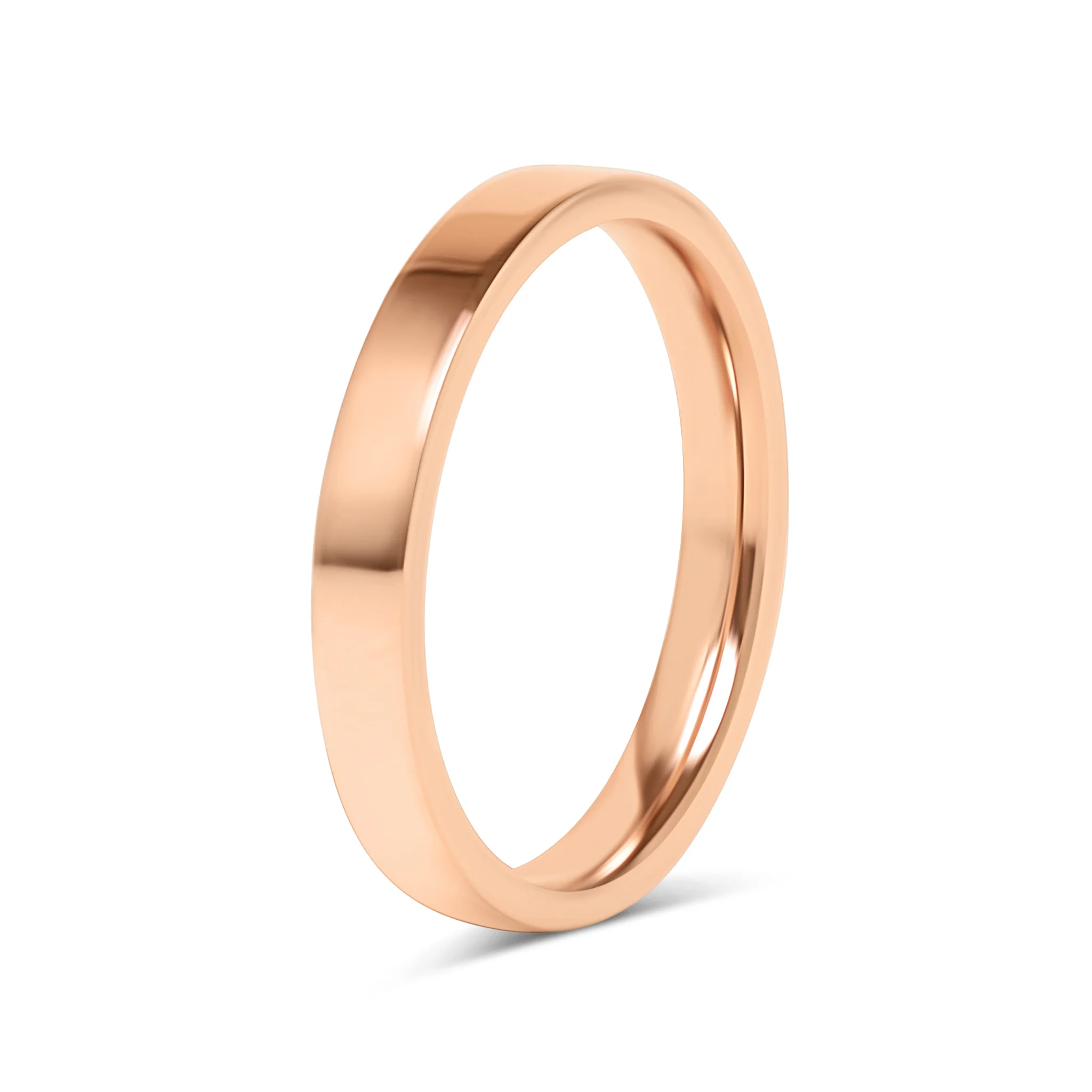 18K Rose Gold PVD Stainless Steel Flat Ring / CFR8024 - Image 10