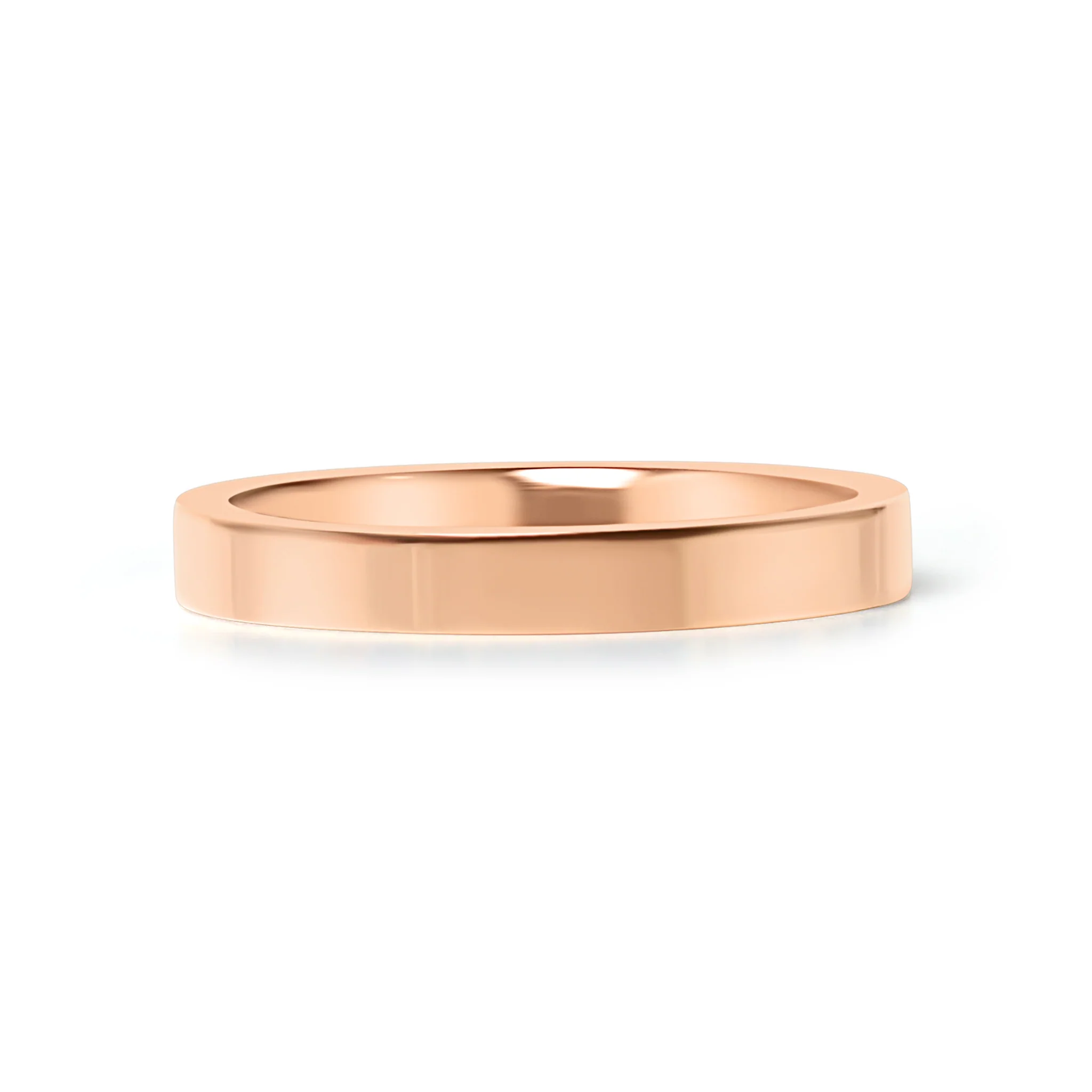 18K Rose Gold PVD Stainless Steel Flat Ring / CFR8024 - Image 11