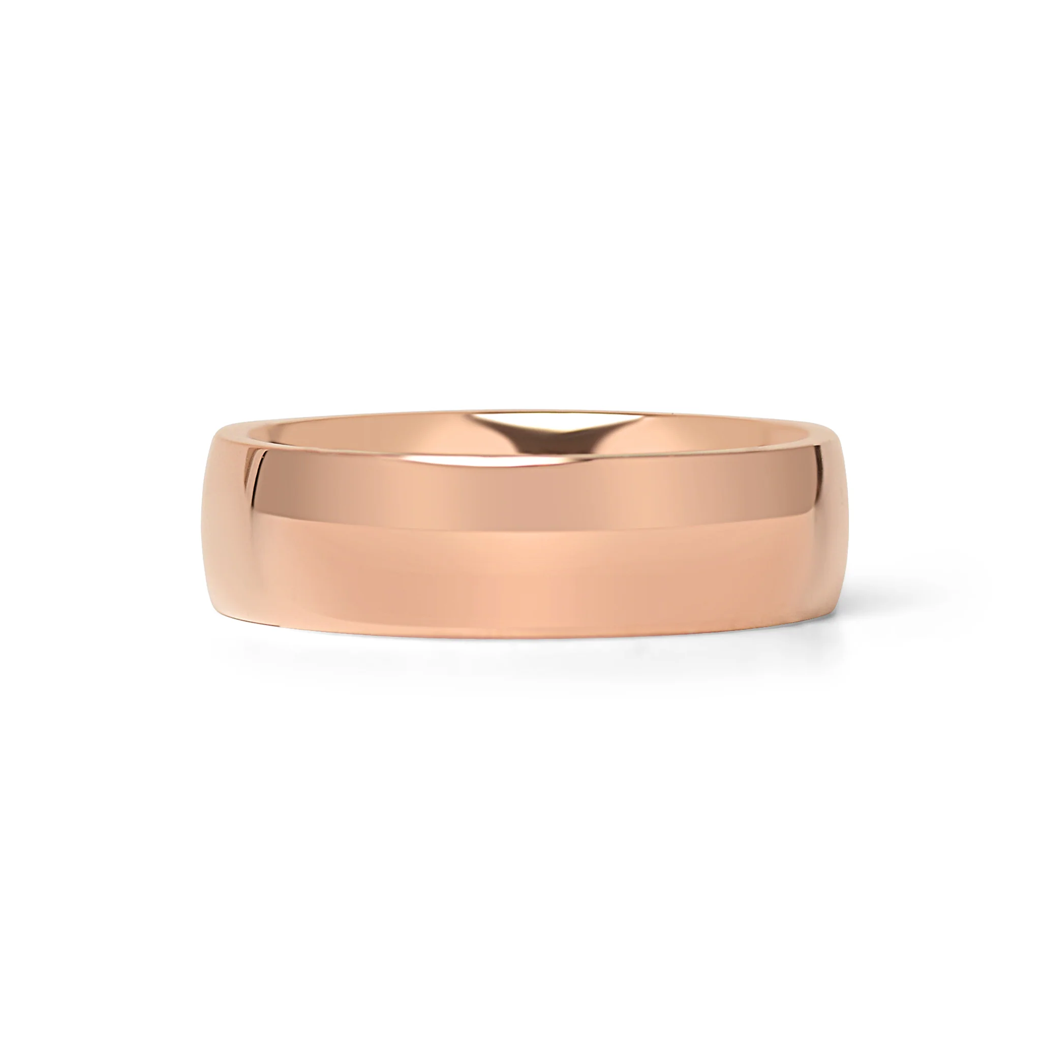 18K Rose Gold PVD Stainless Steel Rounded Blank Ring / CFR7008 - Image 10