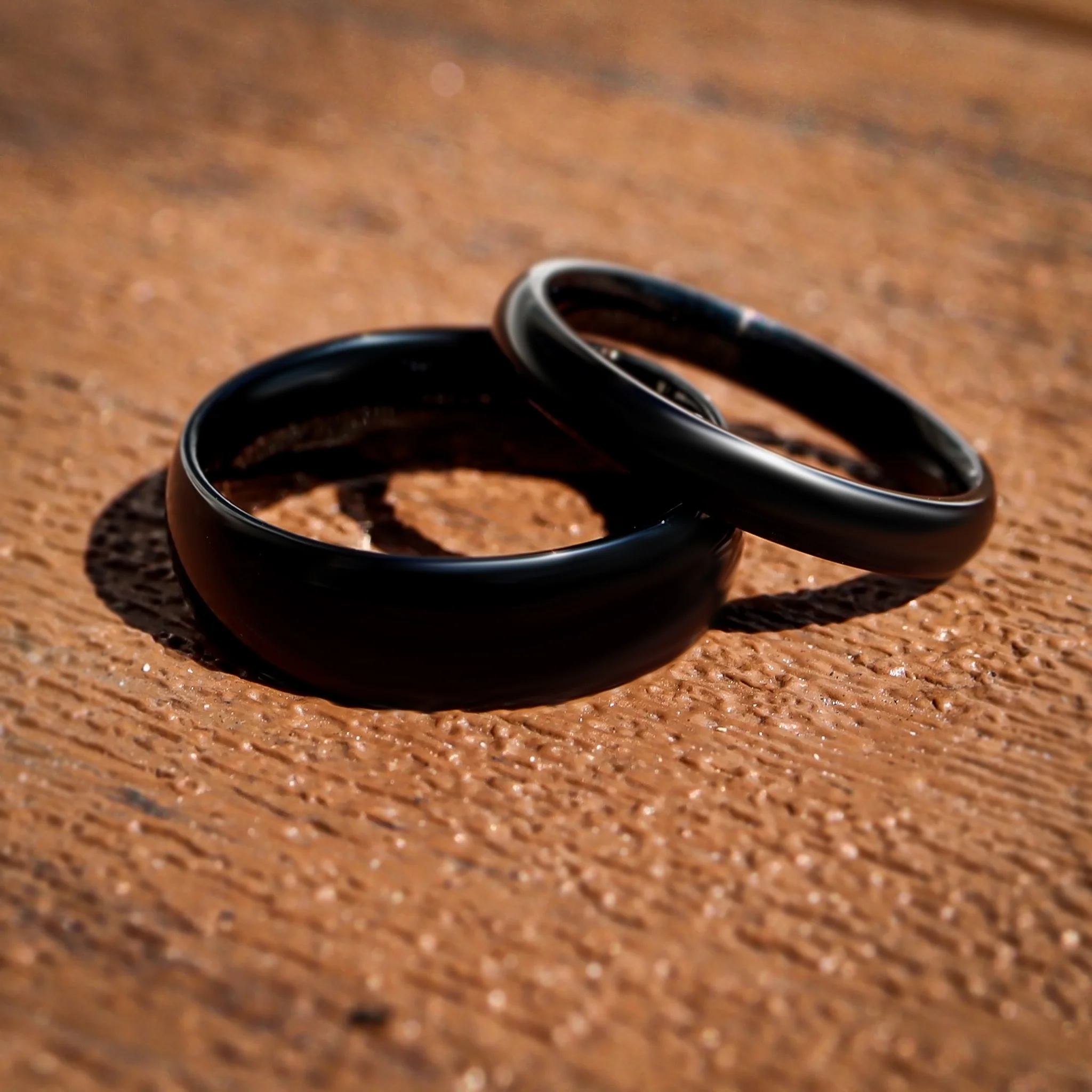 Black Stainless Steel Blank Ring / CFR7004 - Image 4