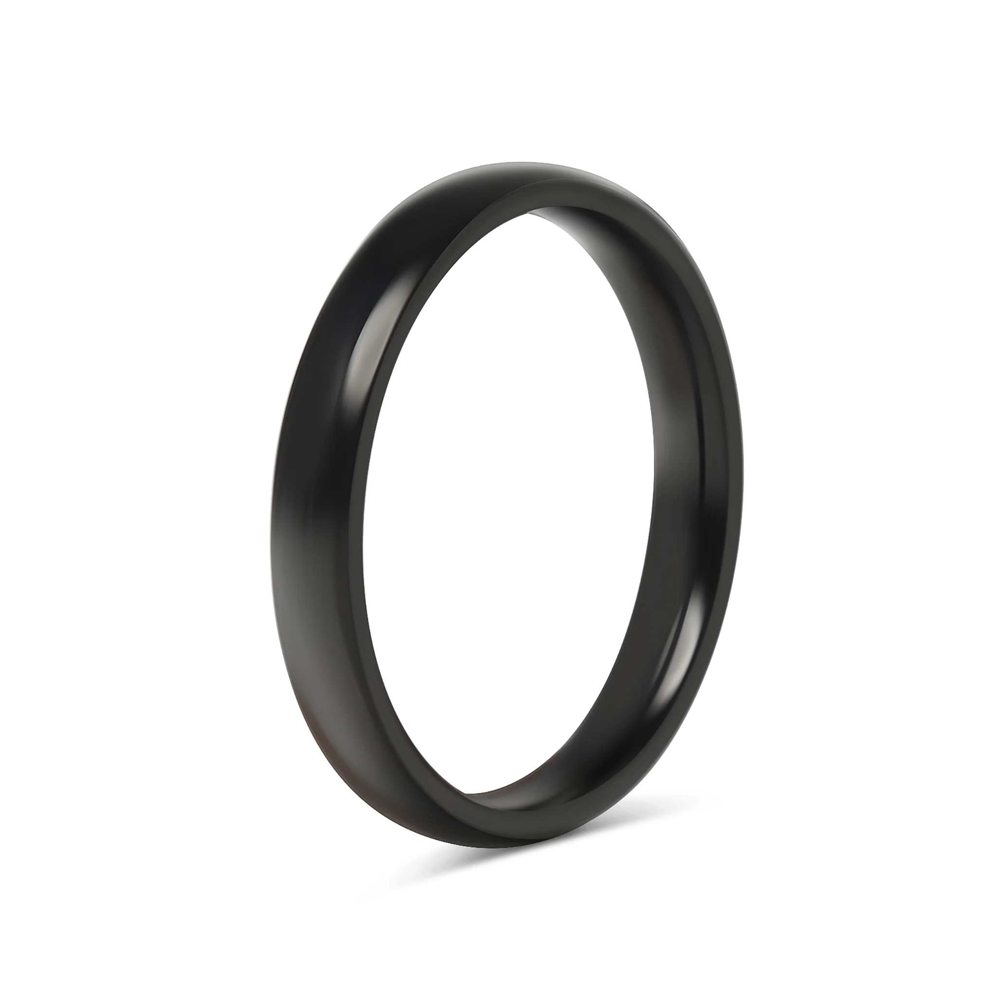 Black Stainless Steel Blank Ring / CFR7004 - Image 5
