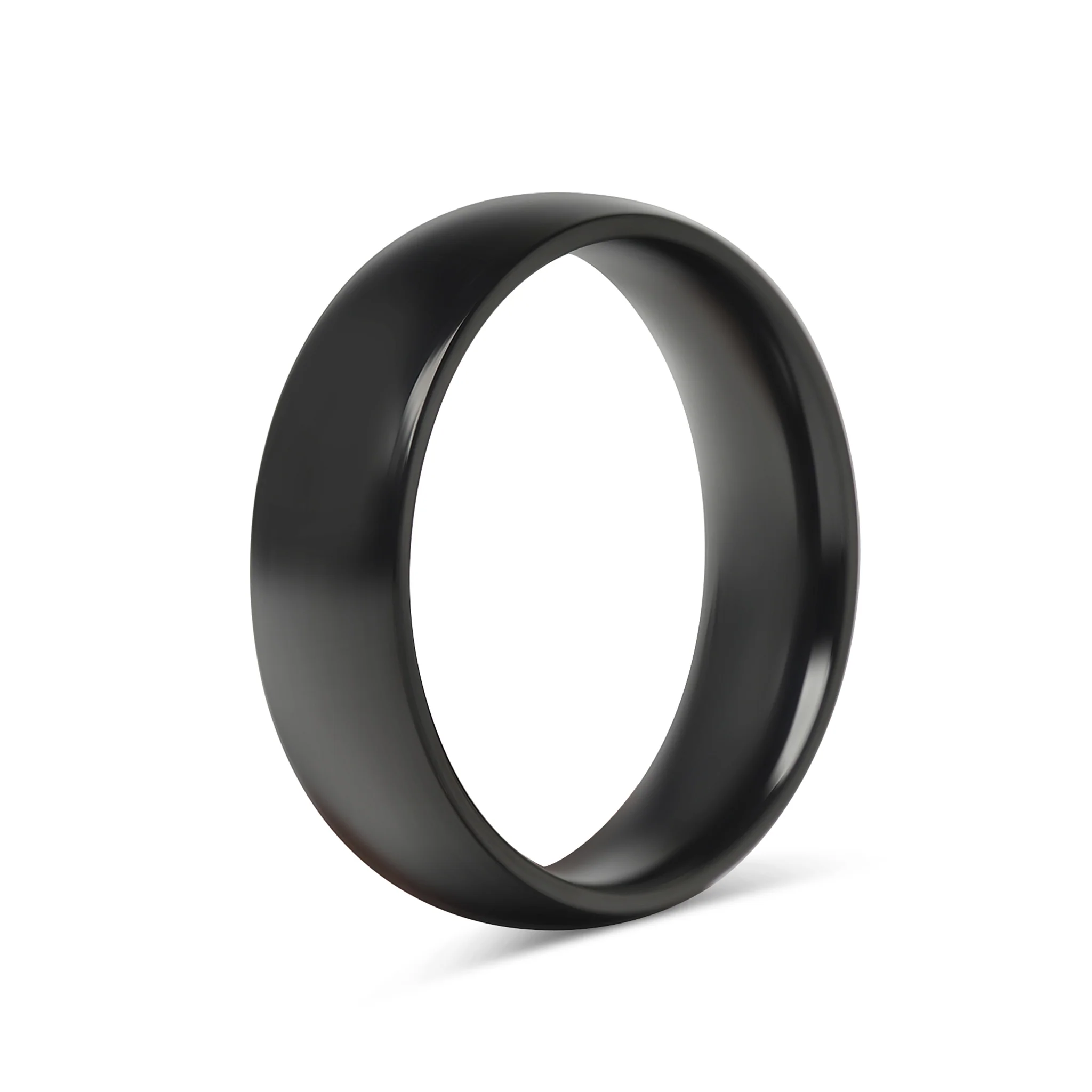 Black Stainless Steel Blank Ring / CFR7004 - Image 6