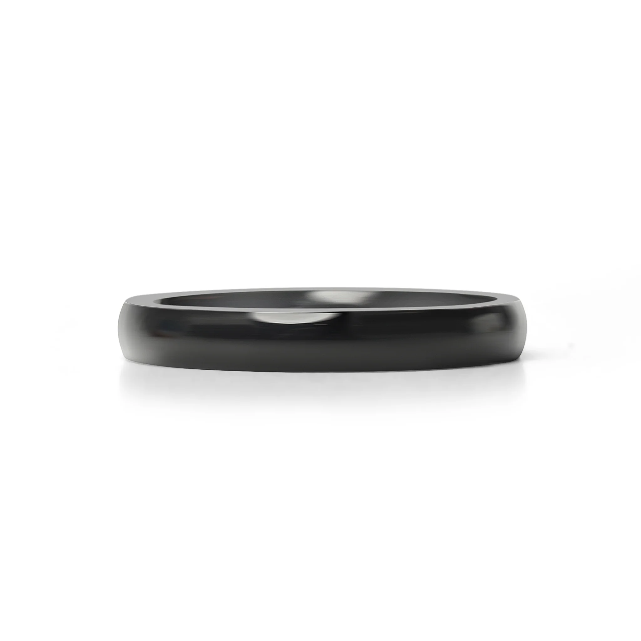 Black Stainless Steel Blank Ring / CFR7004 - Image 8