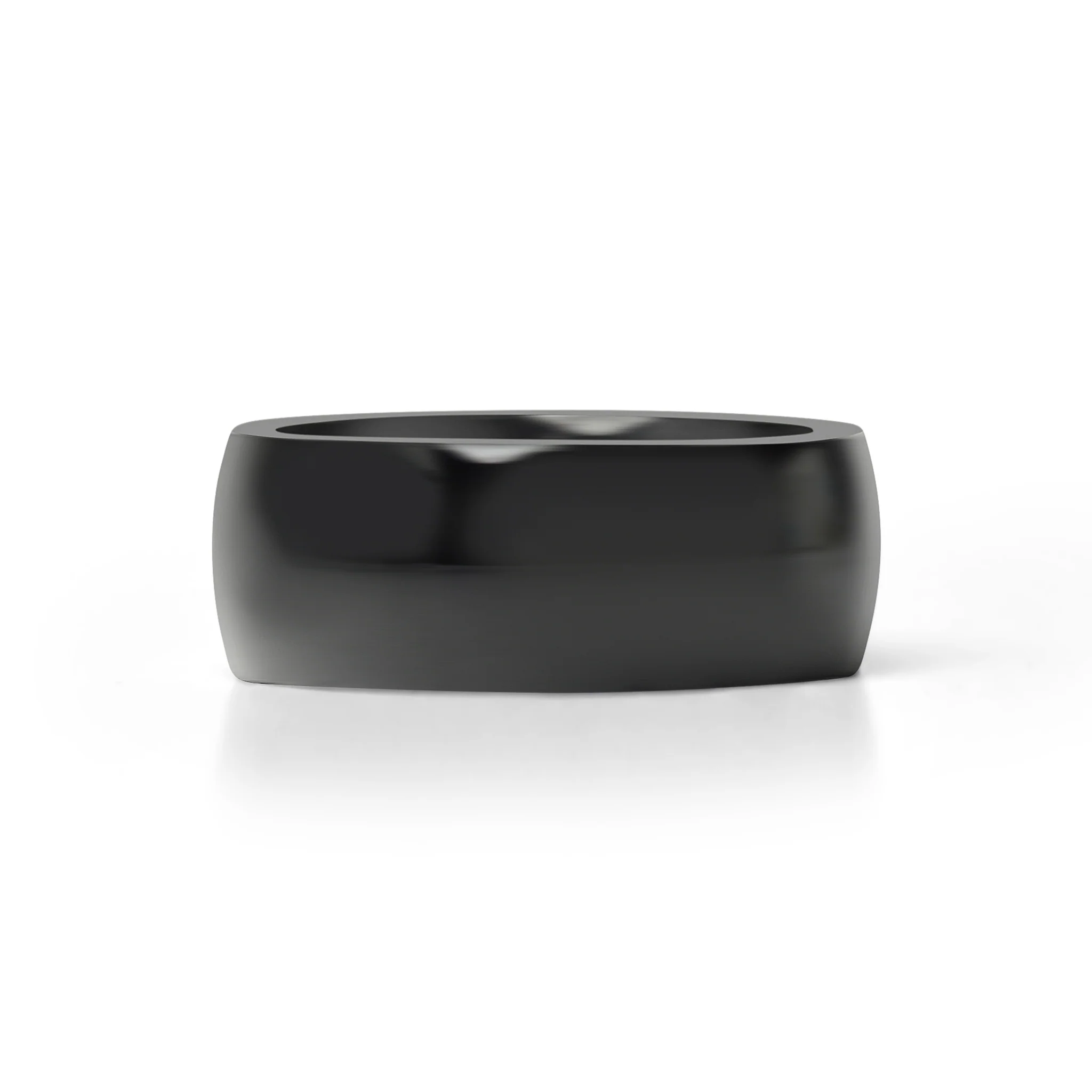Black Stainless Steel Blank Ring / CFR7004 - Image 9