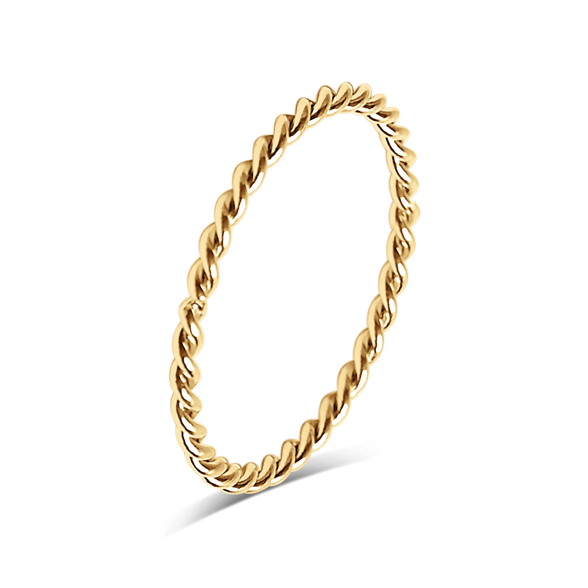 18K Gold PVD Stainless Steel Braided Spacer Ring / CSR0001 - Image 14