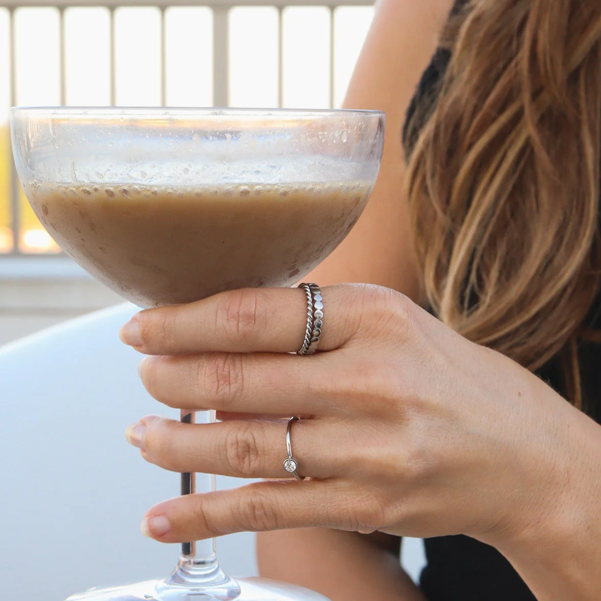 18K Gold PVD Stainless Steel Braided Spacer Ring / CSR0001 - Image 8