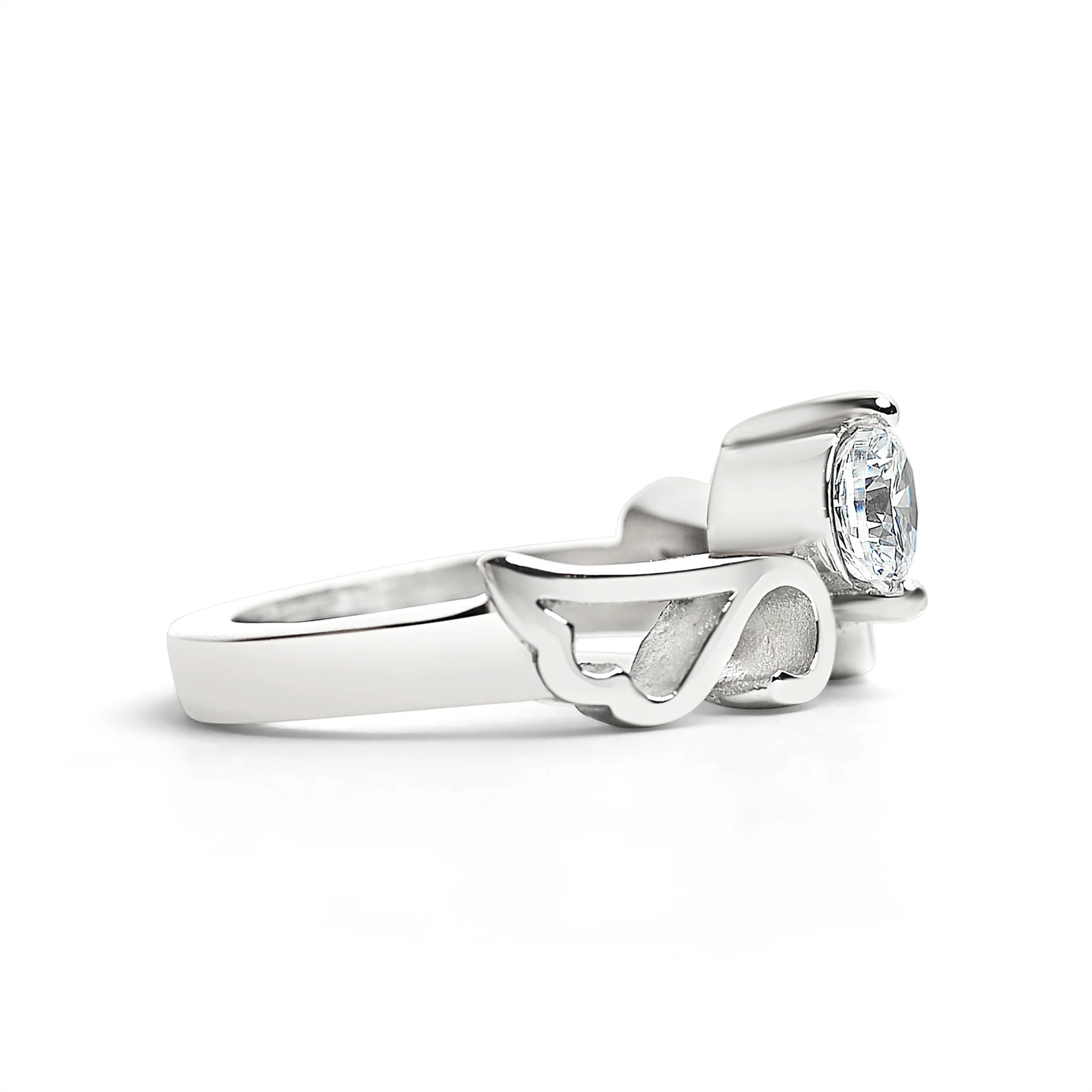 CZ Center Stone Stainless Steel Ring / ZRJ0028 - Image 3
