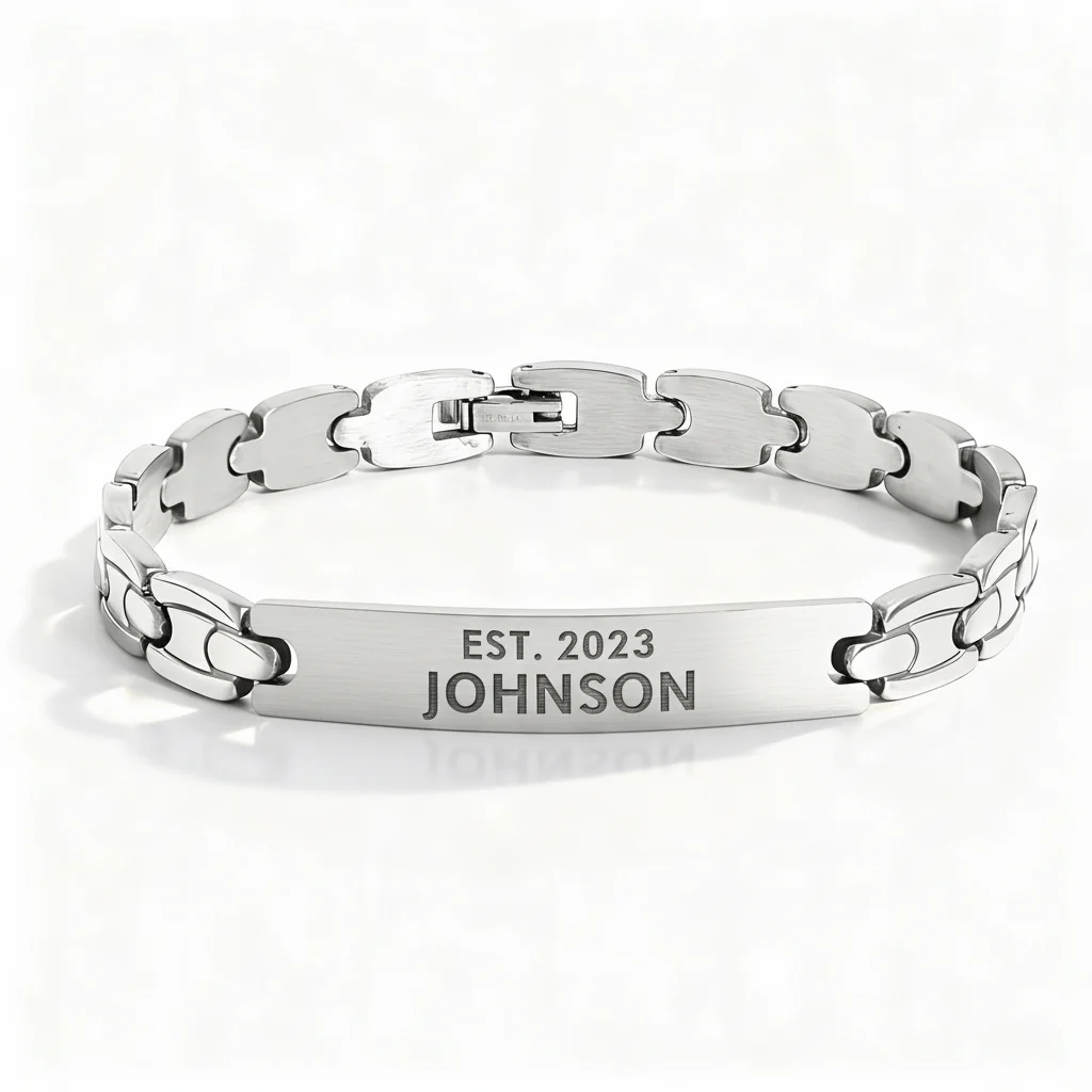Stainless Steel Men's Blank Bracelet / BRJ2006 - Image 10