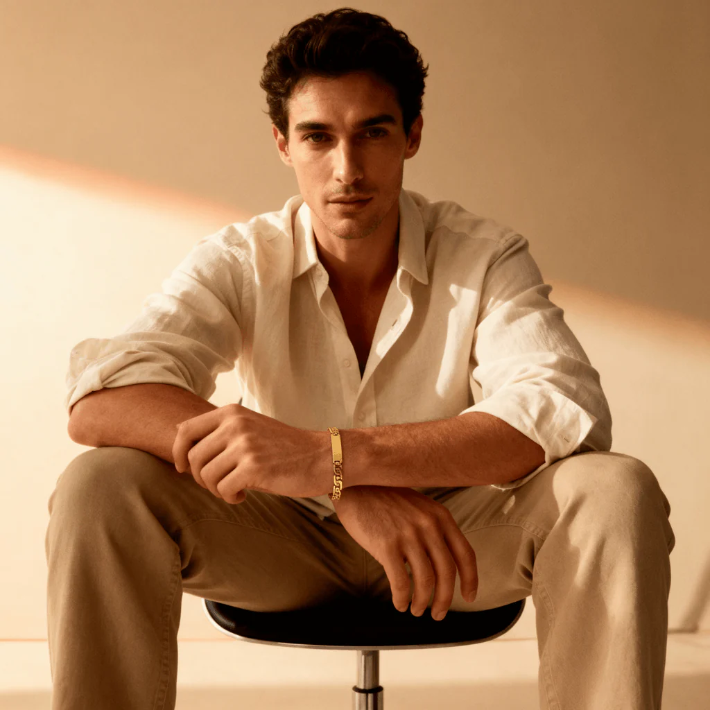 Stainless Steel Men's Blank Bracelet / BRJ2006 - Image 12