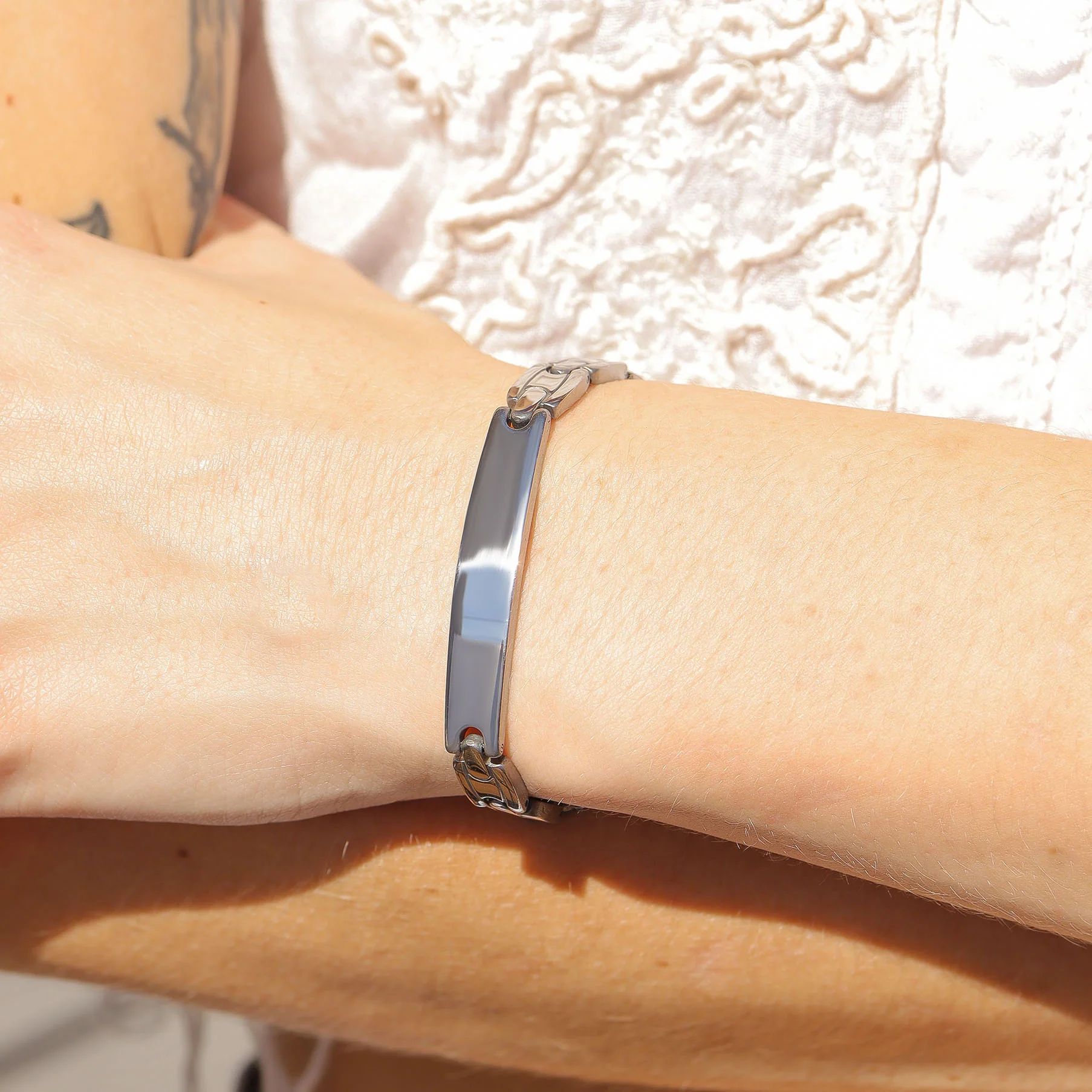 Stainless Steel Men's Blank Bracelet / BRJ2006 - Image 5