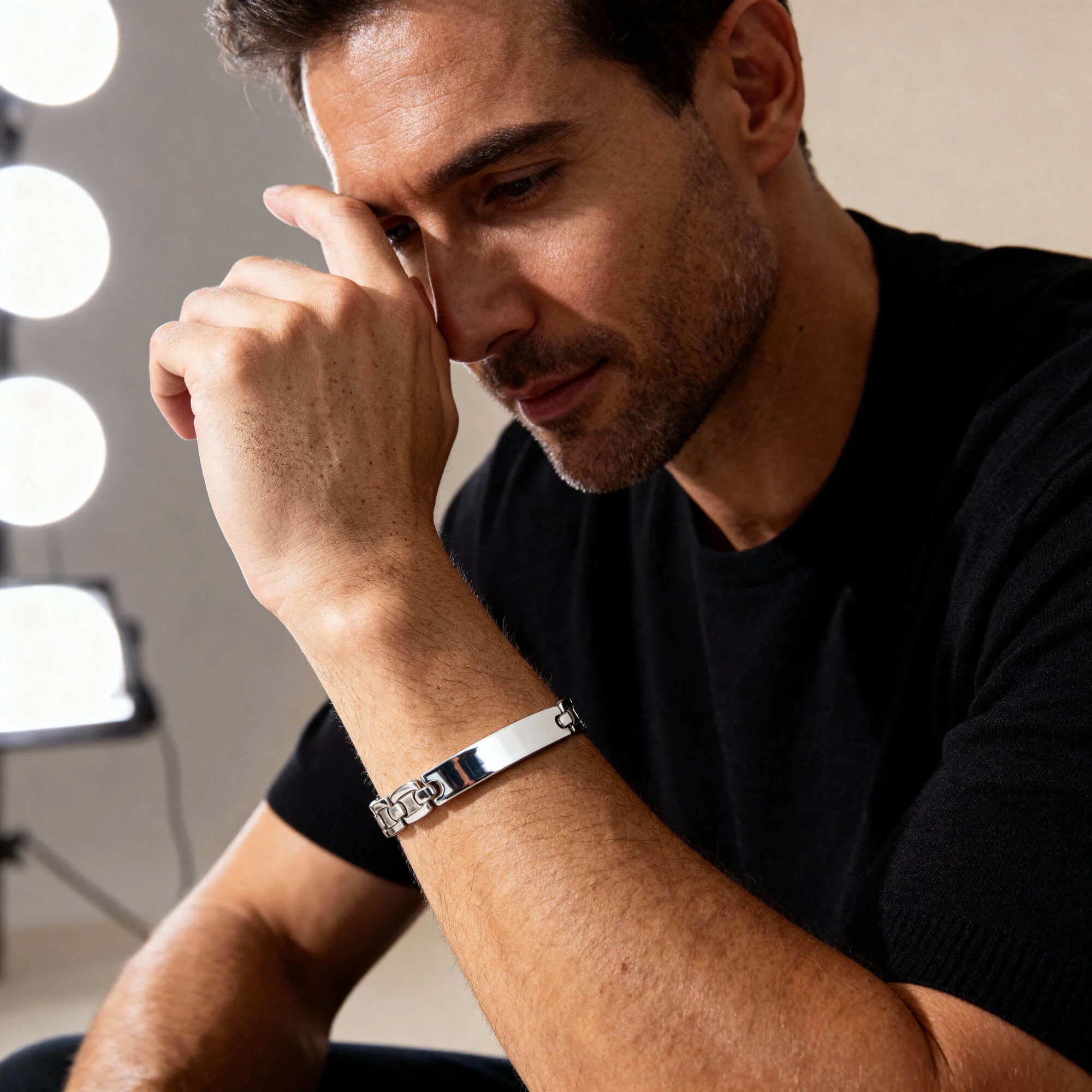 Stainless Steel Men's Blank Bracelet / BRJ2006 - Image 9